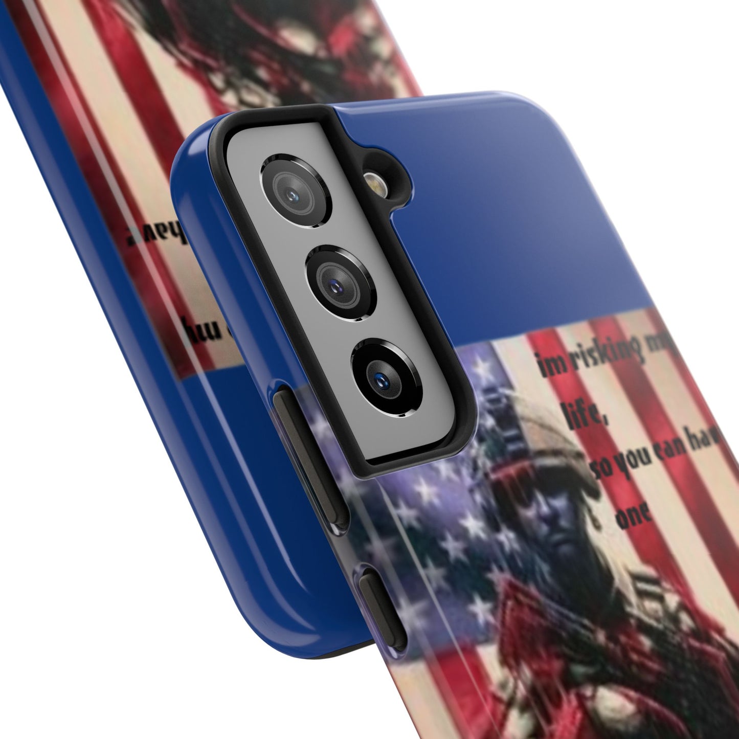 Patriotic Tough Phone Case - 'I'm Risking My Life' Design