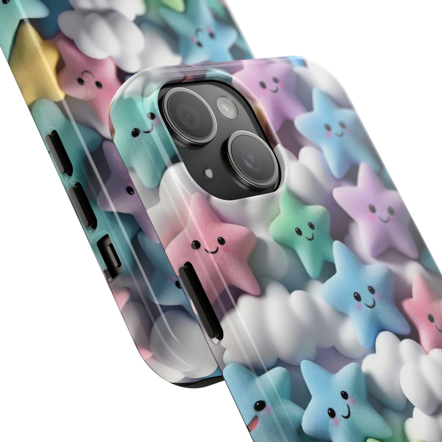 "Kawaii Starry Sky Phone Case – Tough & Durable Protection with Cute Cloud Design for iPhone & Android"