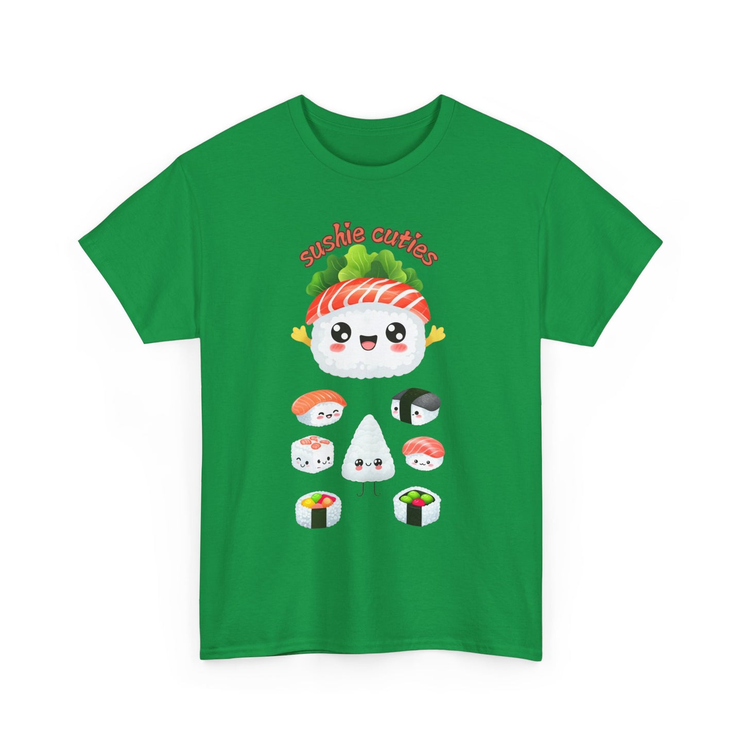 Sushi Cuties Unisex Heavy Cotton Tee - Cute Sushi Graphic Tee for Food Lovers