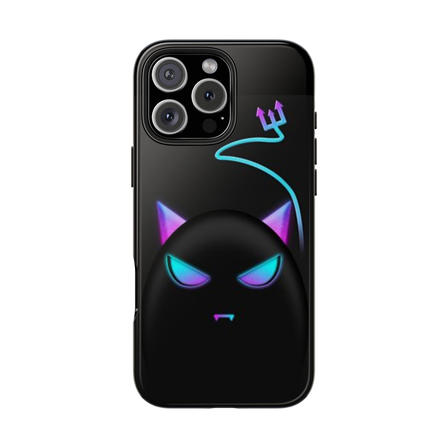 Demonic Cat Tough Phone Case - Cute & Edgy Phone Protection for Cat Lovers