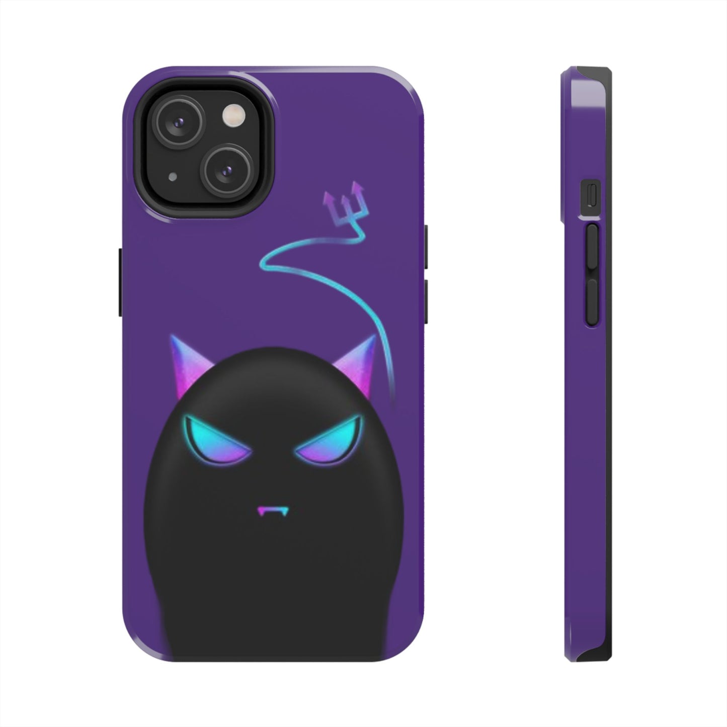 Demonic Cat Tough Phone Case - Cute & Edgy Phone Protection for Cat Lovers