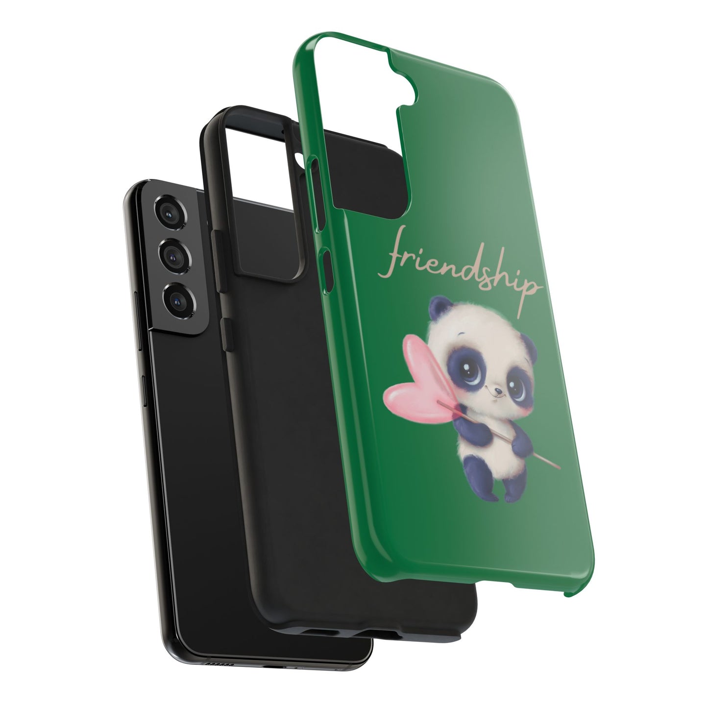 Phone case- Cute Panda Friendship Tough Phone Case - Durable Protection