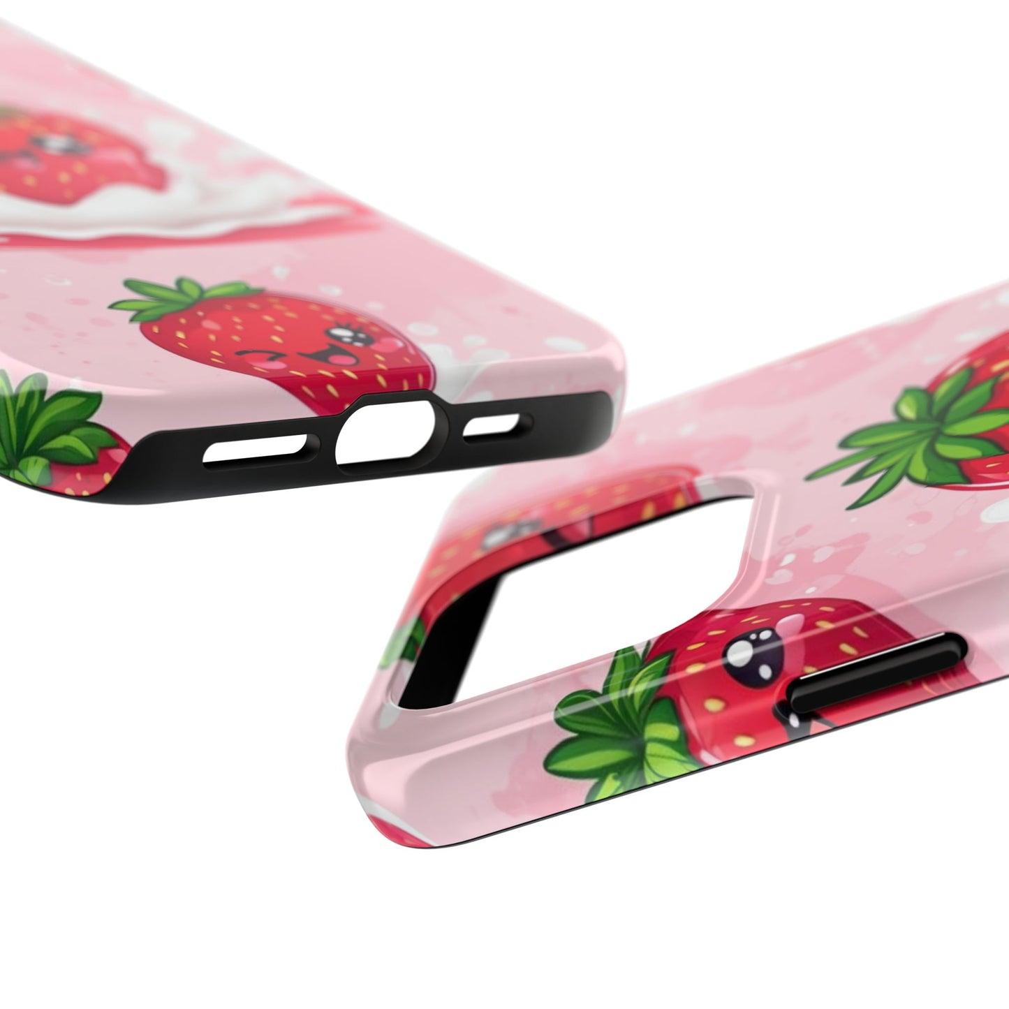 Kawaii Strawberry Tough Phone Case - Cute & Durable Protection
