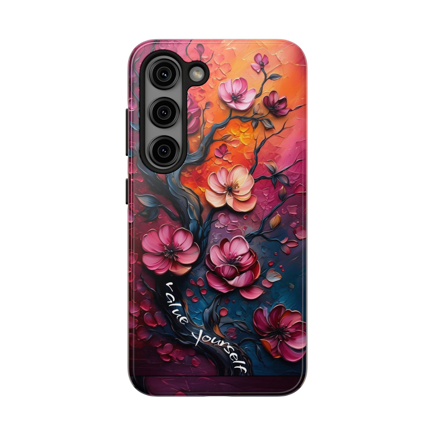 Value Yourself Floral Tough Phone Case