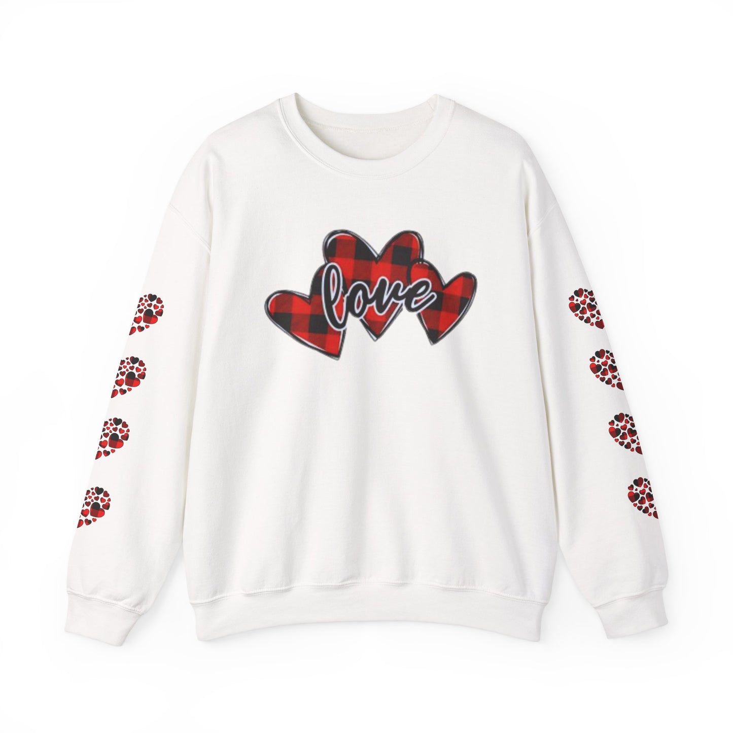 Pearl White Hearts Sweatshirt for Women – Romantic Cozy Love-Inspired Pullover