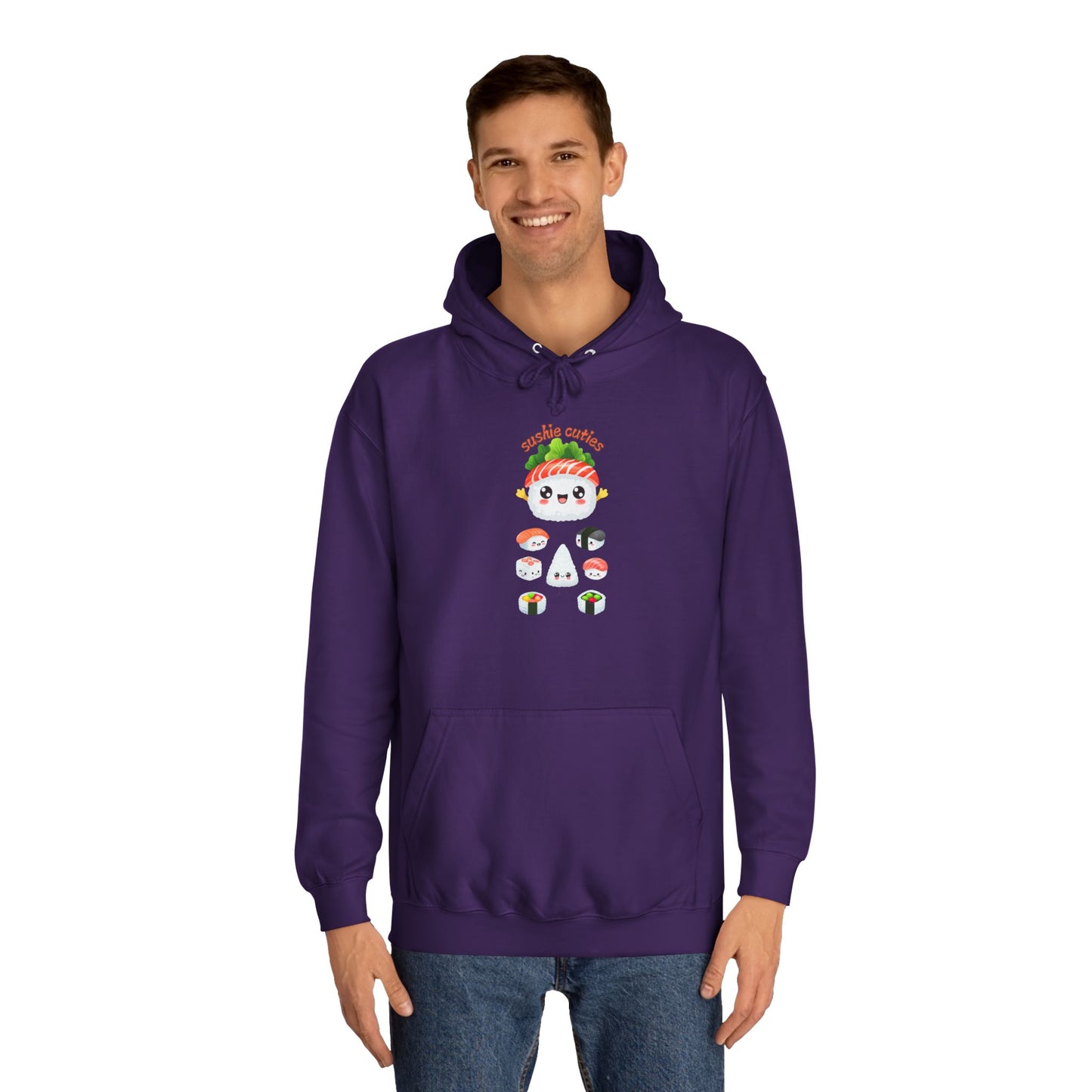 π£ Cute Sushi Characters White Sweater β Cozy & Fun for Men & Women! π£