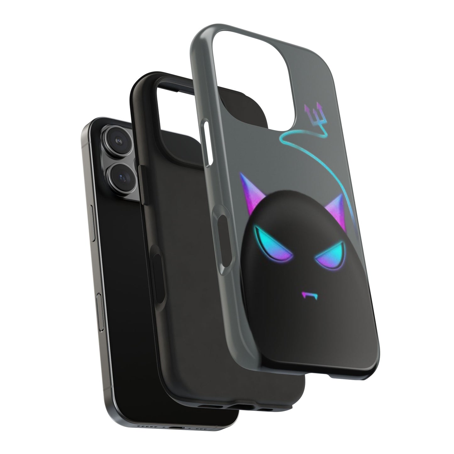 Demonic Cat Tough Phone Case - Cute & Edgy Phone Protection for Cat Lovers
