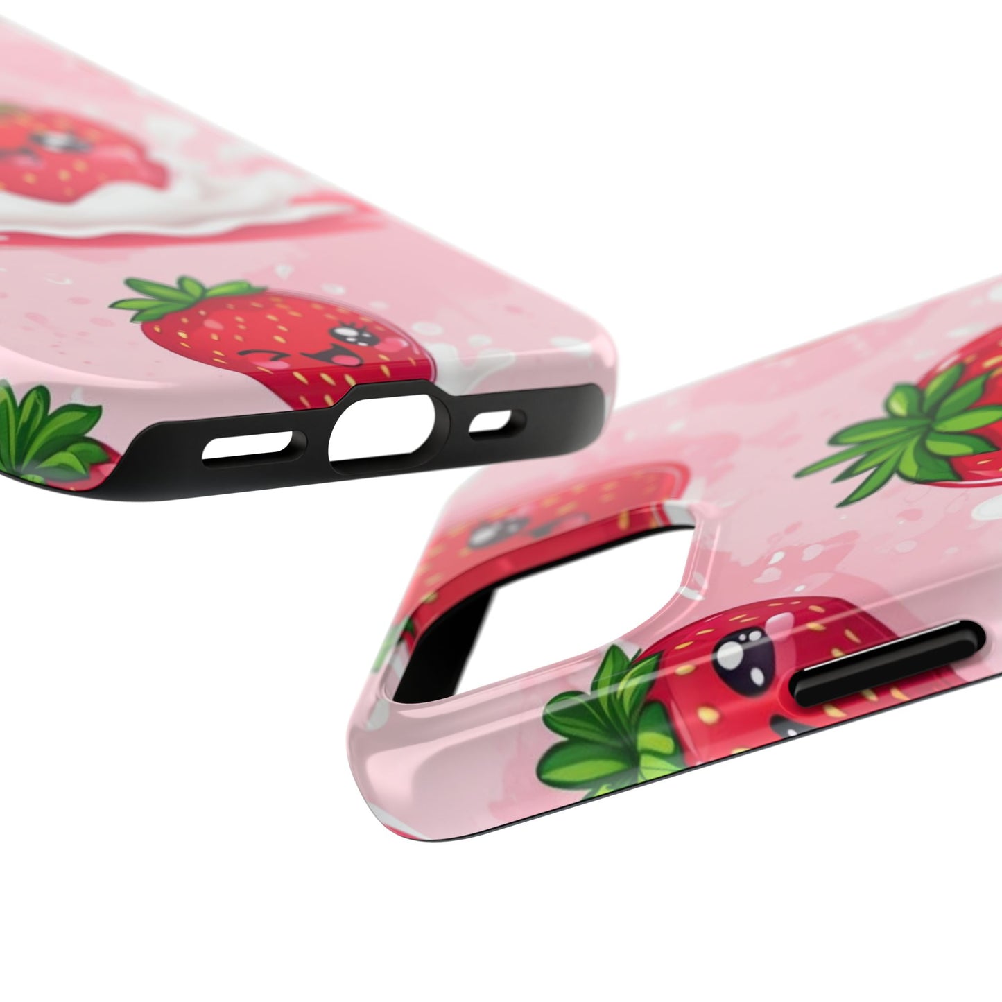 Kawaii Strawberry Tough Phone Case - Cute & Durable Protection