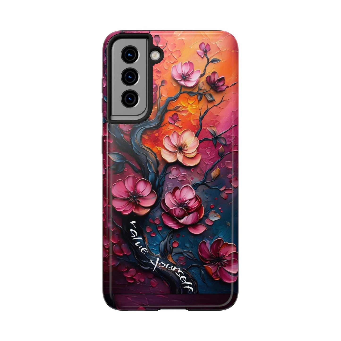 Value Yourself Floral Tough Phone Case