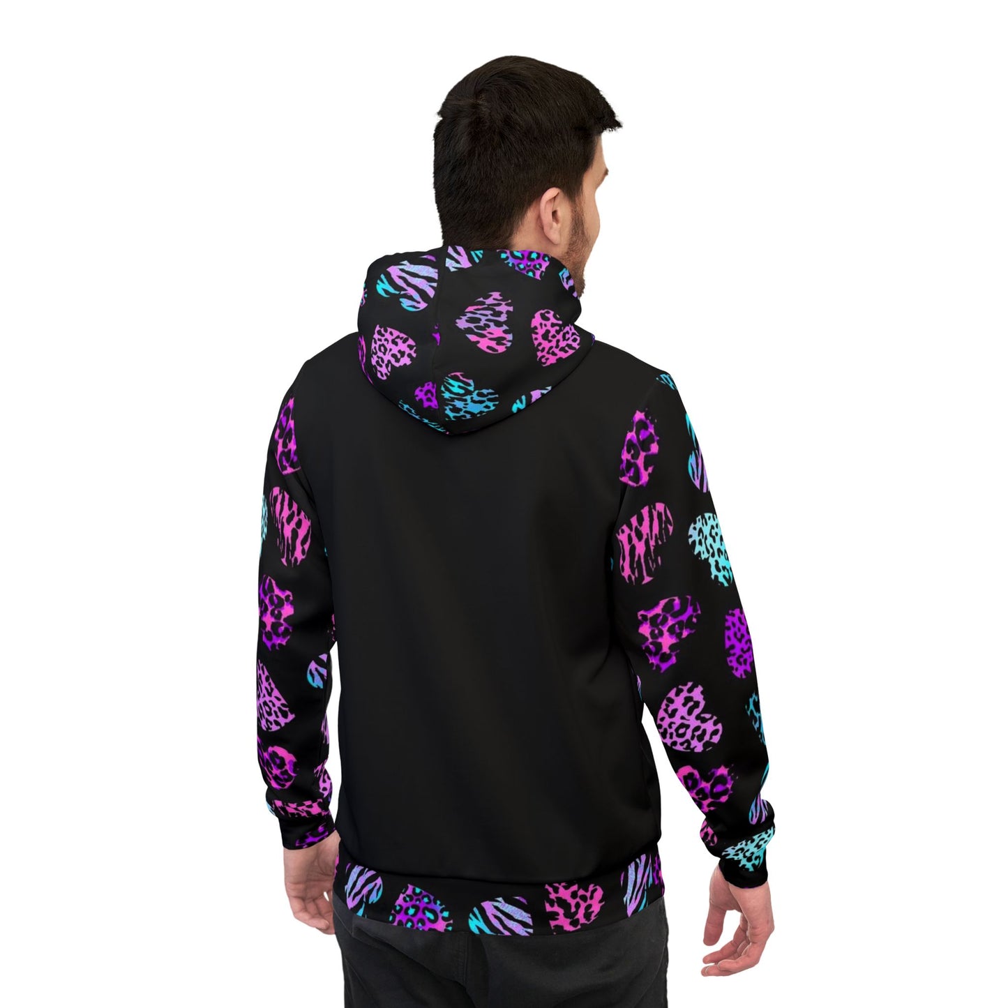 "Blessed Women’s Hoodie – Pink & Black Leopard Print Sweatshirt | Faith-Inspired Fashion"