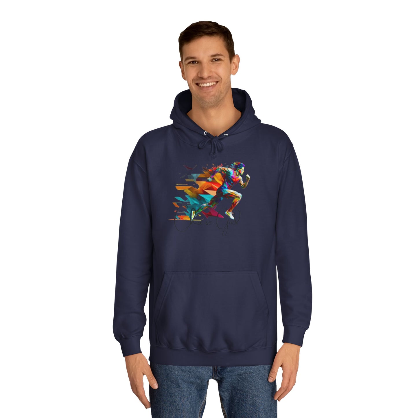 Angel White Faith Hoodie for Men – "Chase God, Inspire & Elevate" Spiritual Motivation Wear