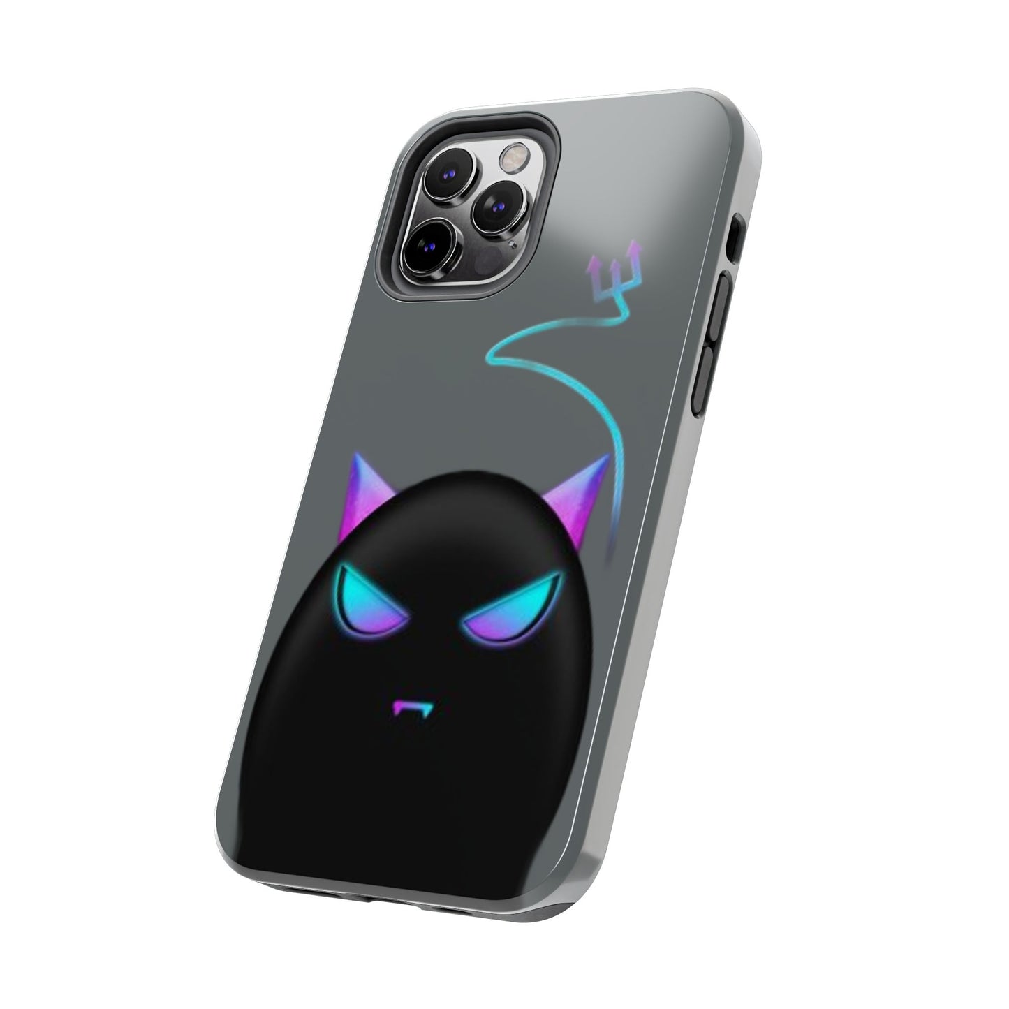 Demonic Cat Tough Phone Case - Cute & Edgy Phone Protection for Cat Lovers