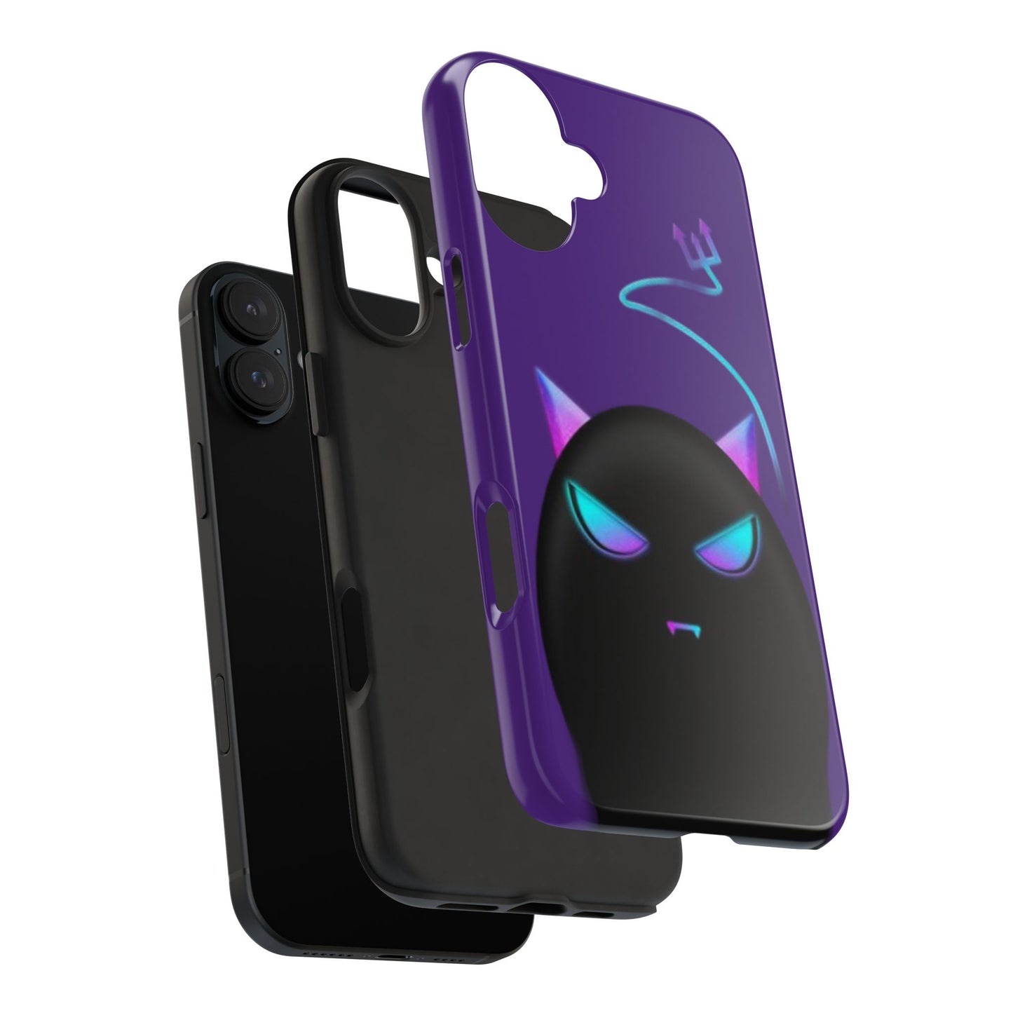 Demonic Cat Tough Phone Case - Cute & Edgy Phone Protection for Cat Lovers