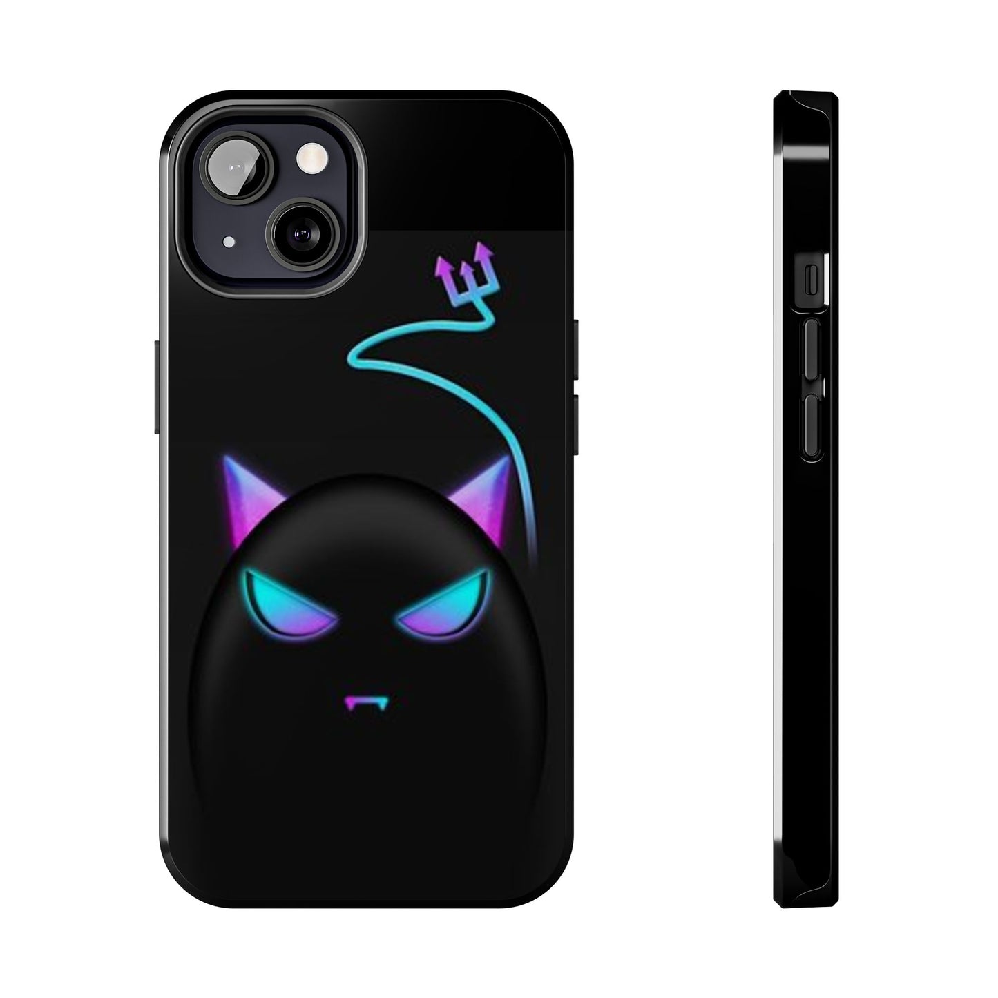 Demonic Cat Tough Phone Case - Cute & Edgy Phone Protection for Cat Lovers