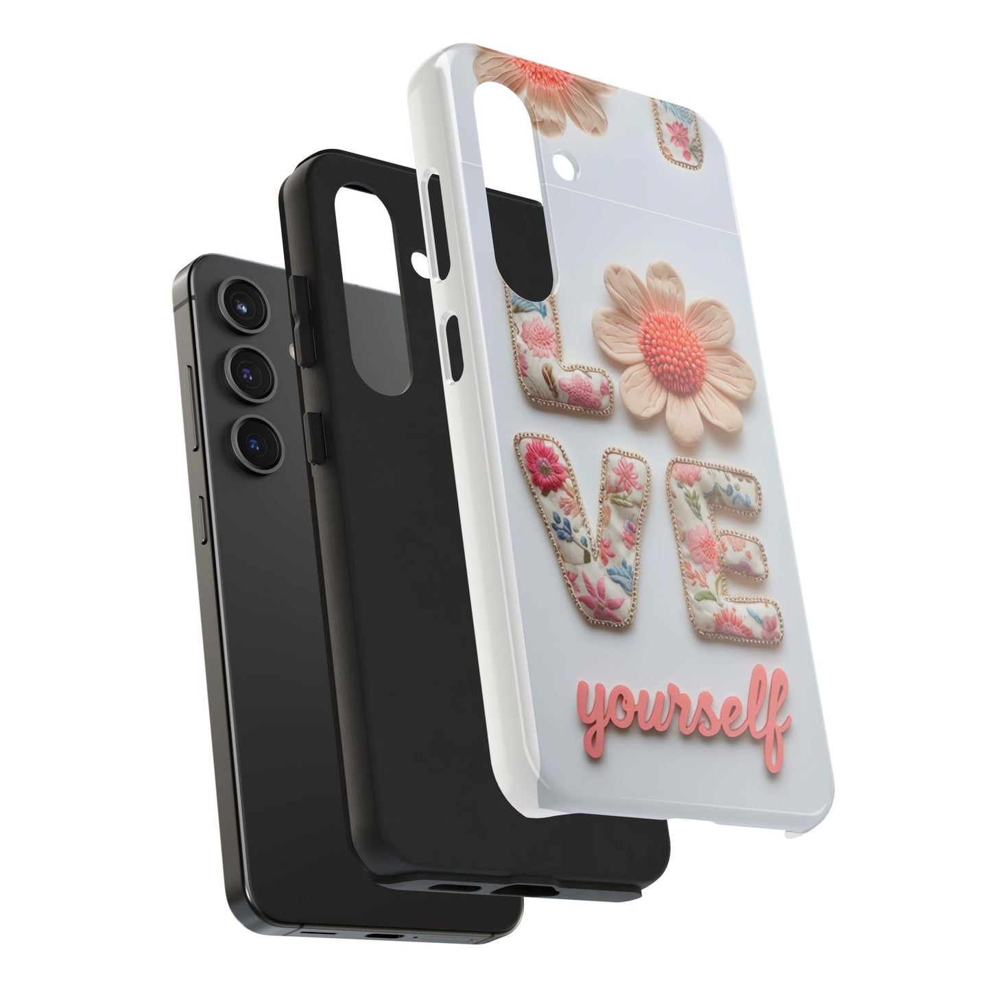 Floral 'Love Yourself' Tough Phone Case