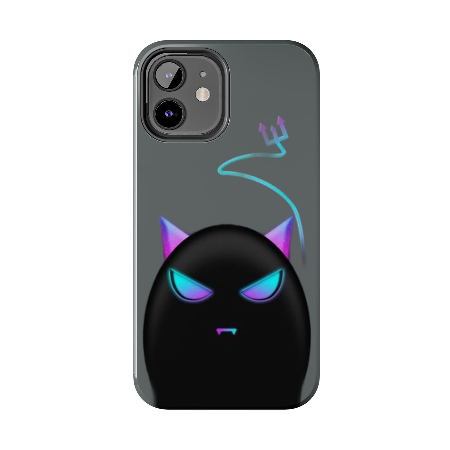 Demonic Cat Tough Phone Case - Cute & Edgy Phone Protection for Cat Lovers
