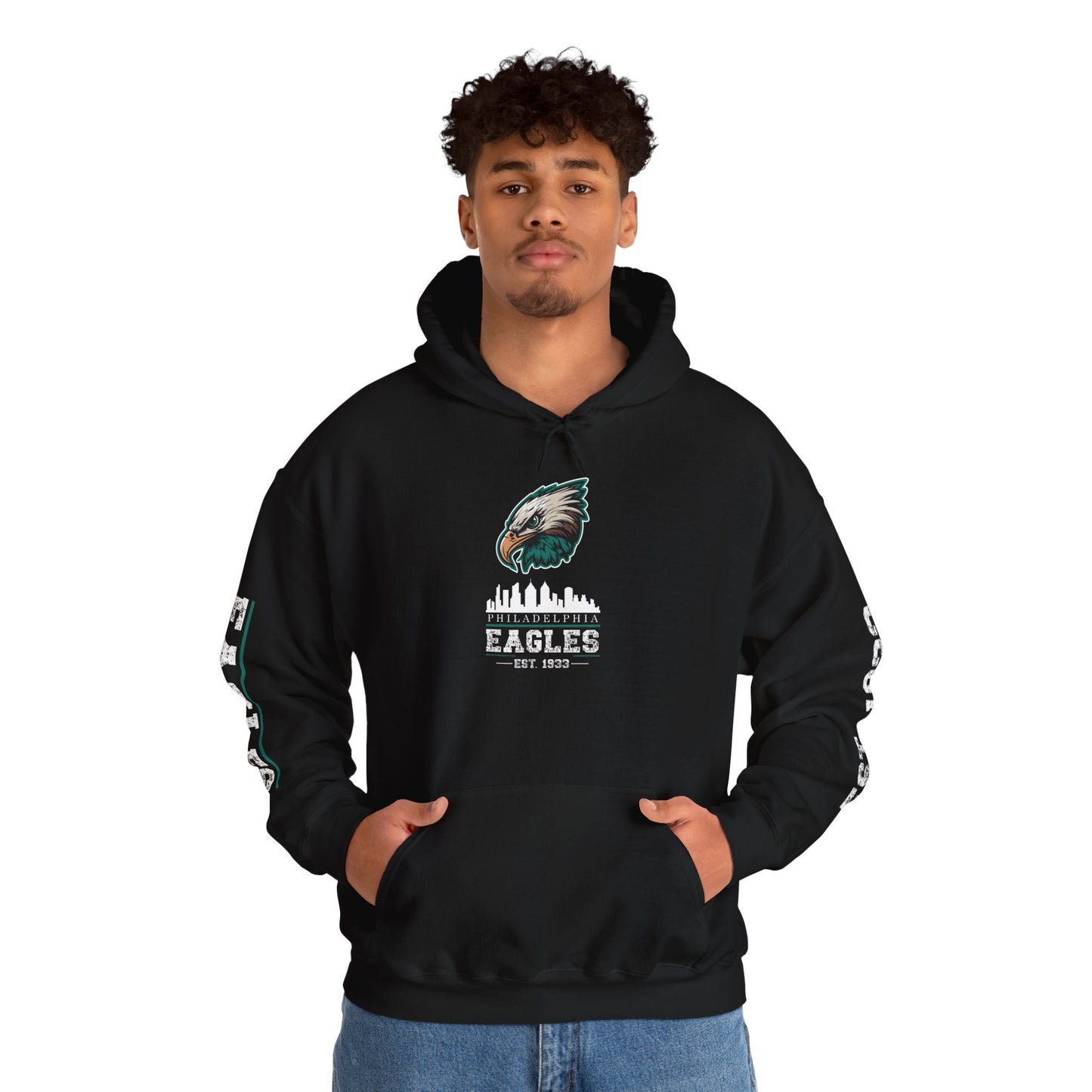 Philadelphia Eagles Hoodie – Est. 1933 | Black Pullover for Men & Women | Team Colors & Mascot Design