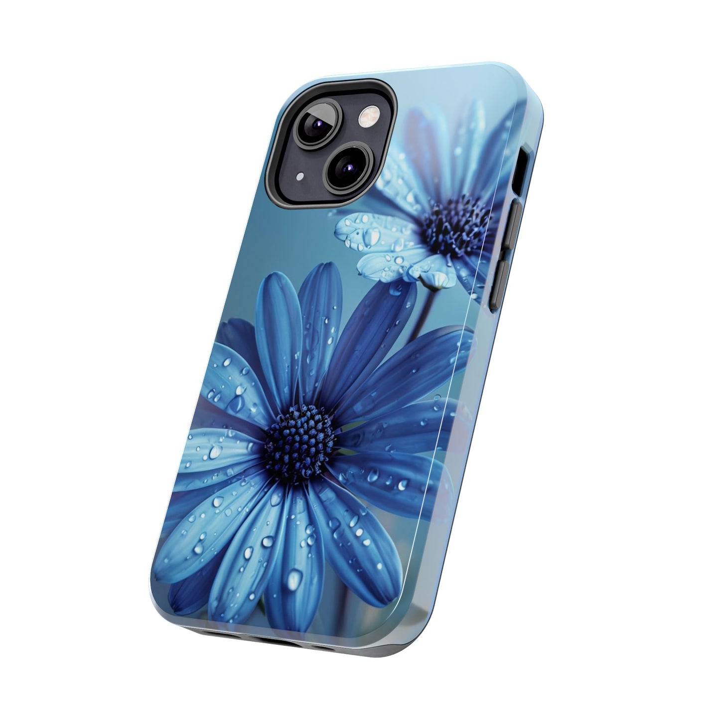 Blue Floral Tough Phone Case - Durable & Stylish Protection