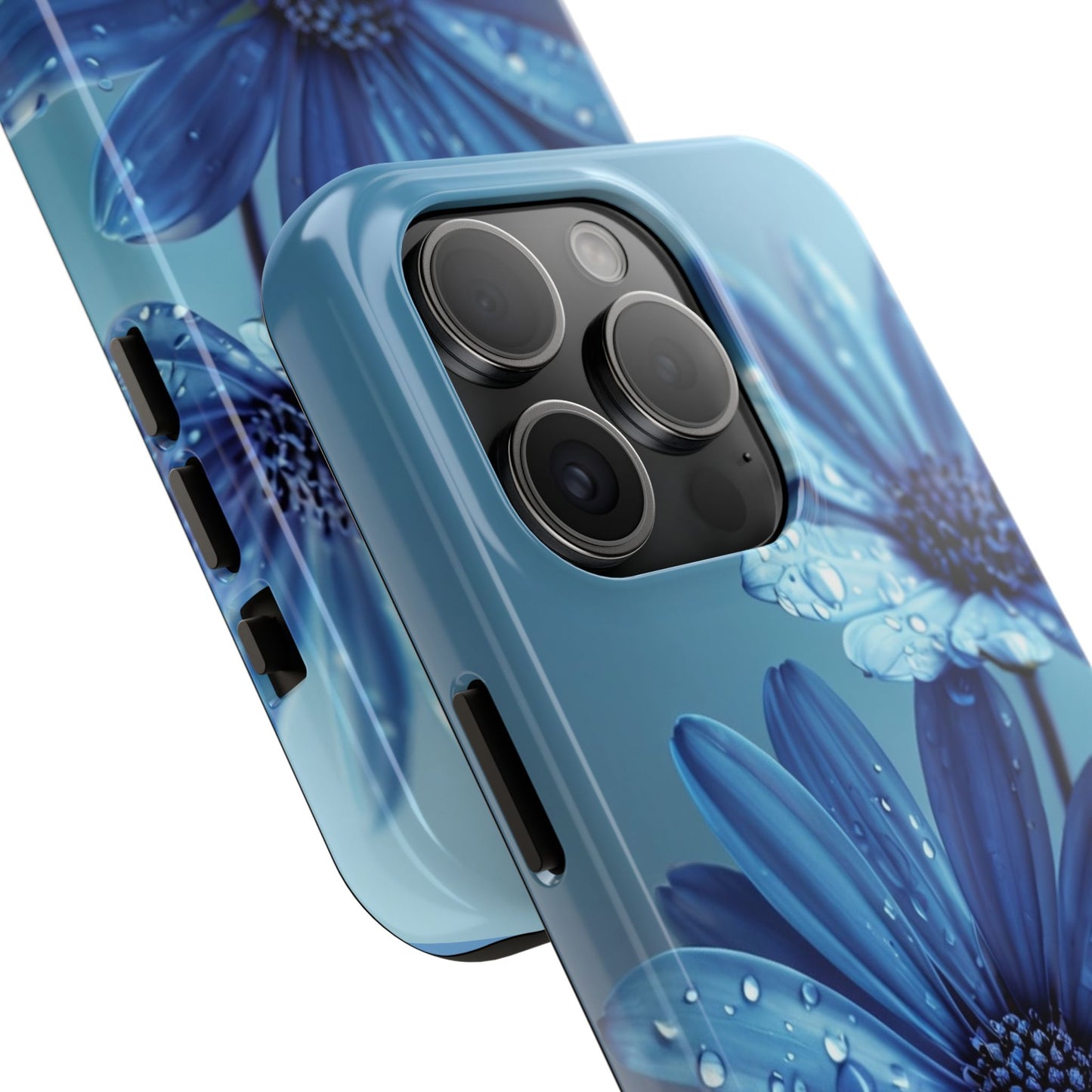 Blue Floral Tough Phone Case - Durable & Stylish Protection