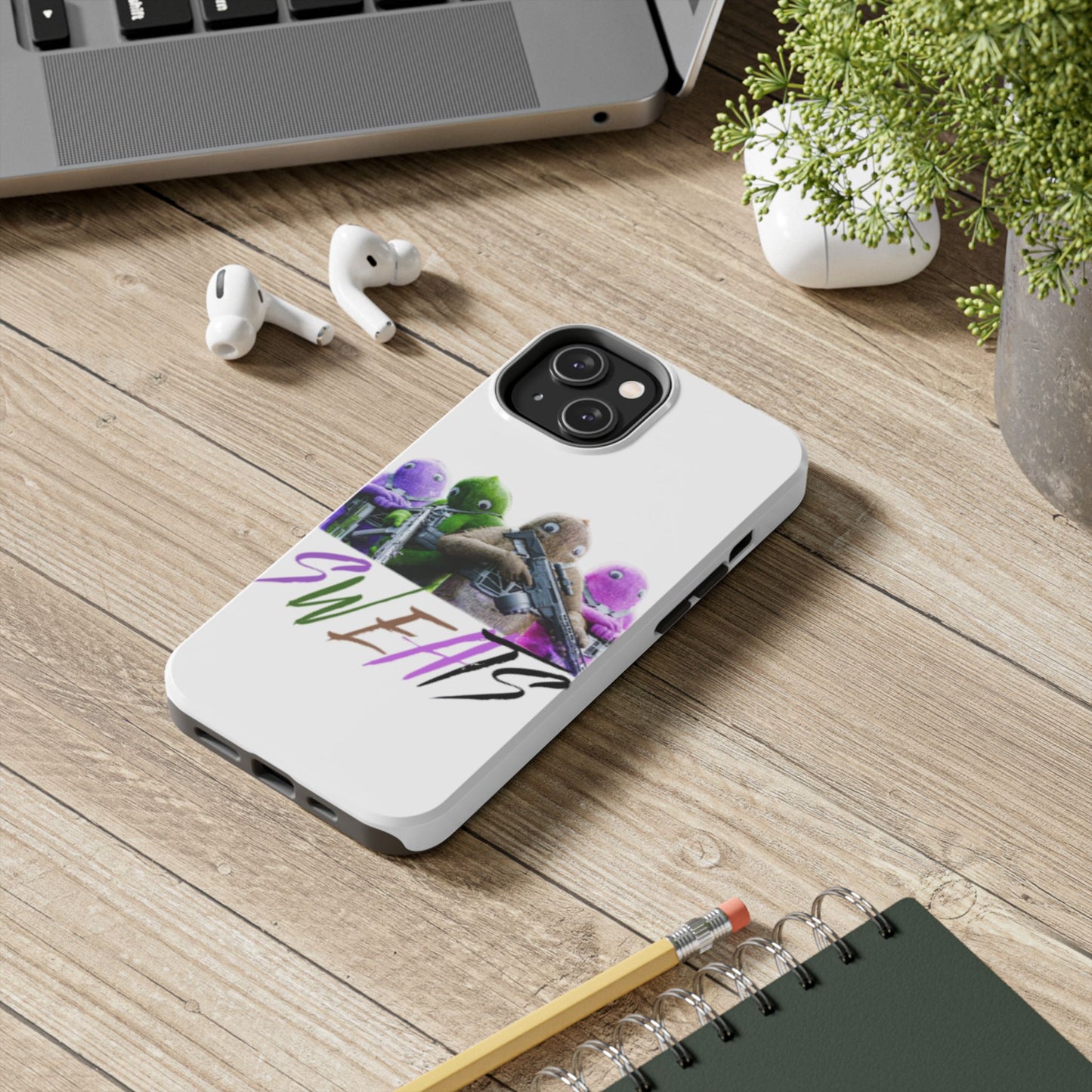 Cool Cartoon-Inspired Tough Phone Case - 'SWEATS'