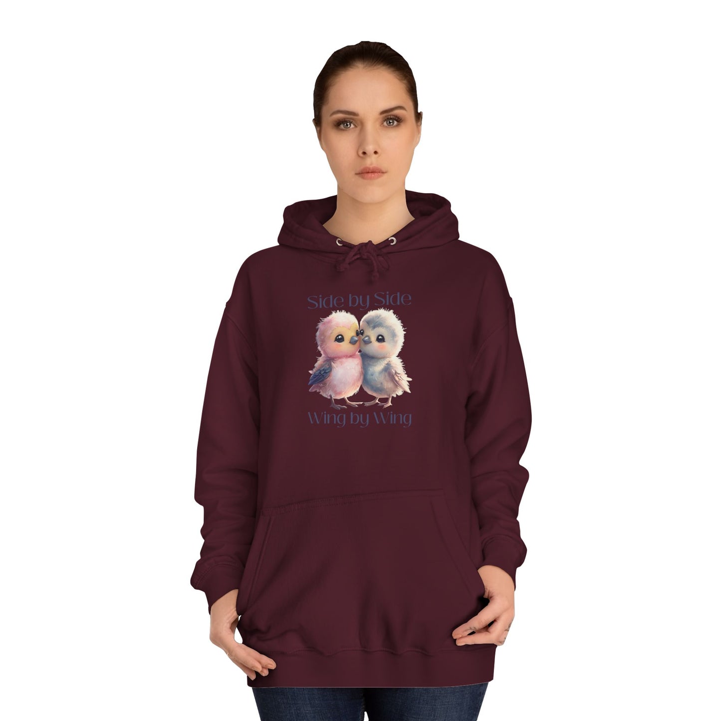 Barbecue Sunset Hoodie for Women – Cute Lovebirds Side by Side Always Together Design