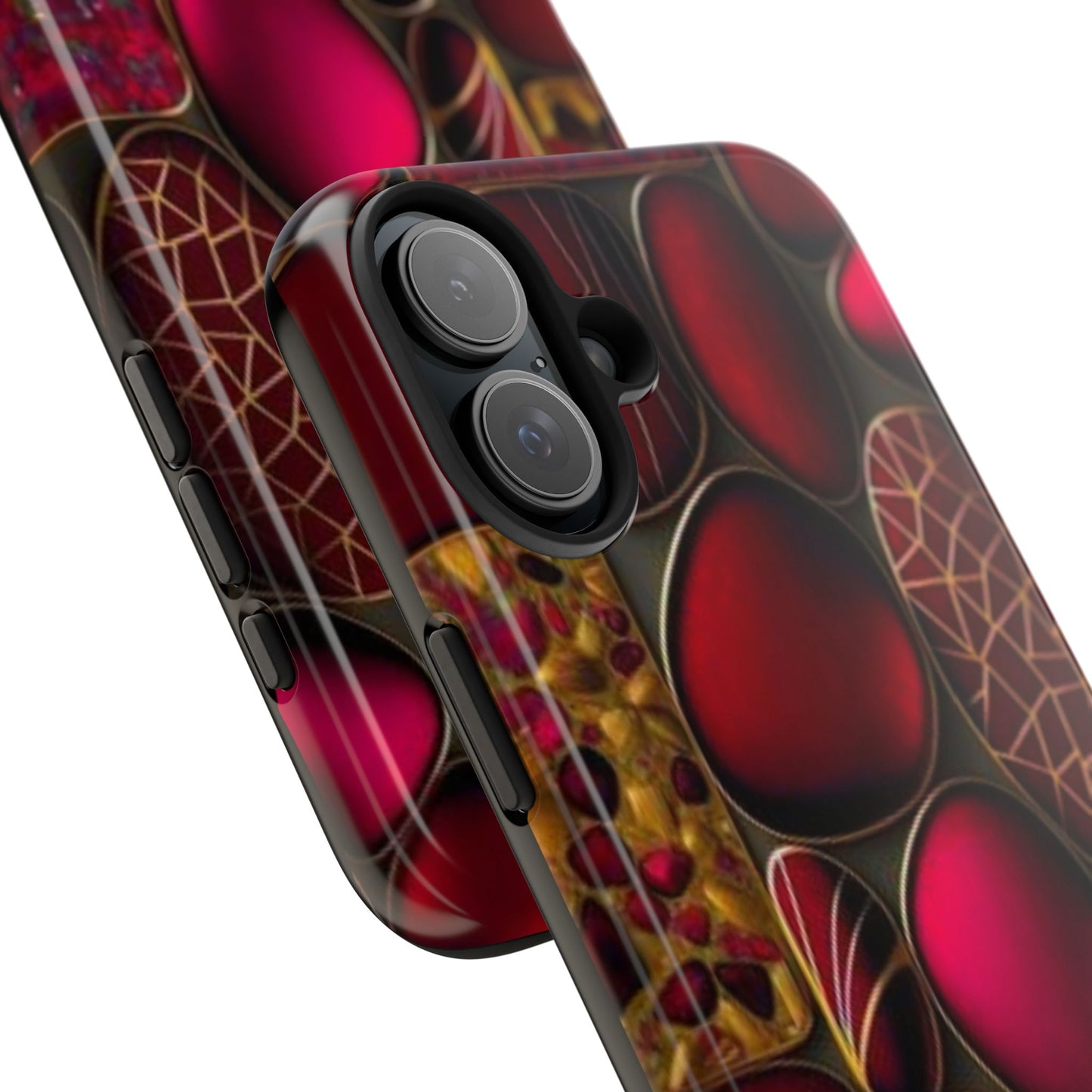 🔴 Tough Phone Cases – Red Stones Design for iPhone & Android – Durable Protection & Stylish Look