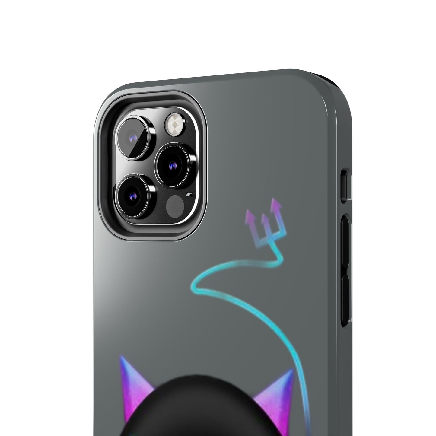 Demonic Cat Tough Phone Case - Cute & Edgy Phone Protection for Cat Lovers