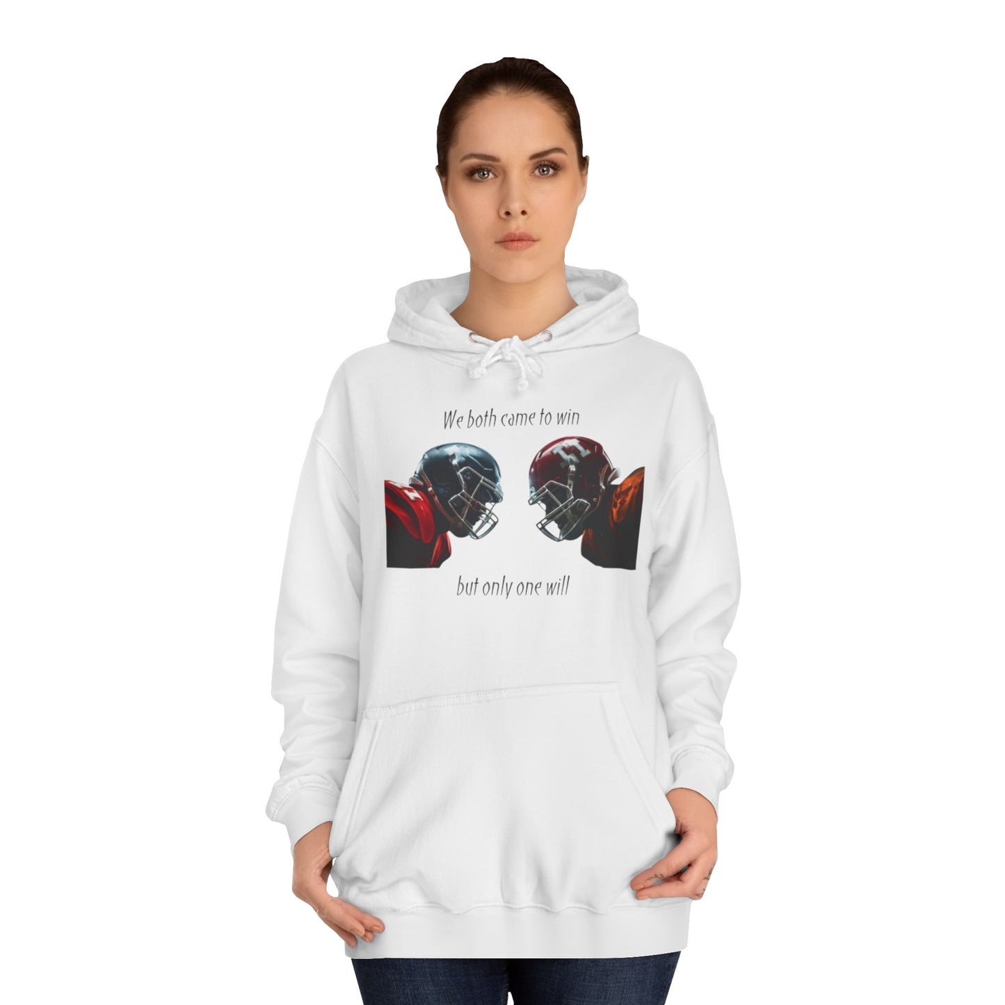 Steel Grey NFL Men’s Hoodie – "We Came Here to Win" Game Day Football Sweatshirt with Drawstrings & Kangaroo Pocket