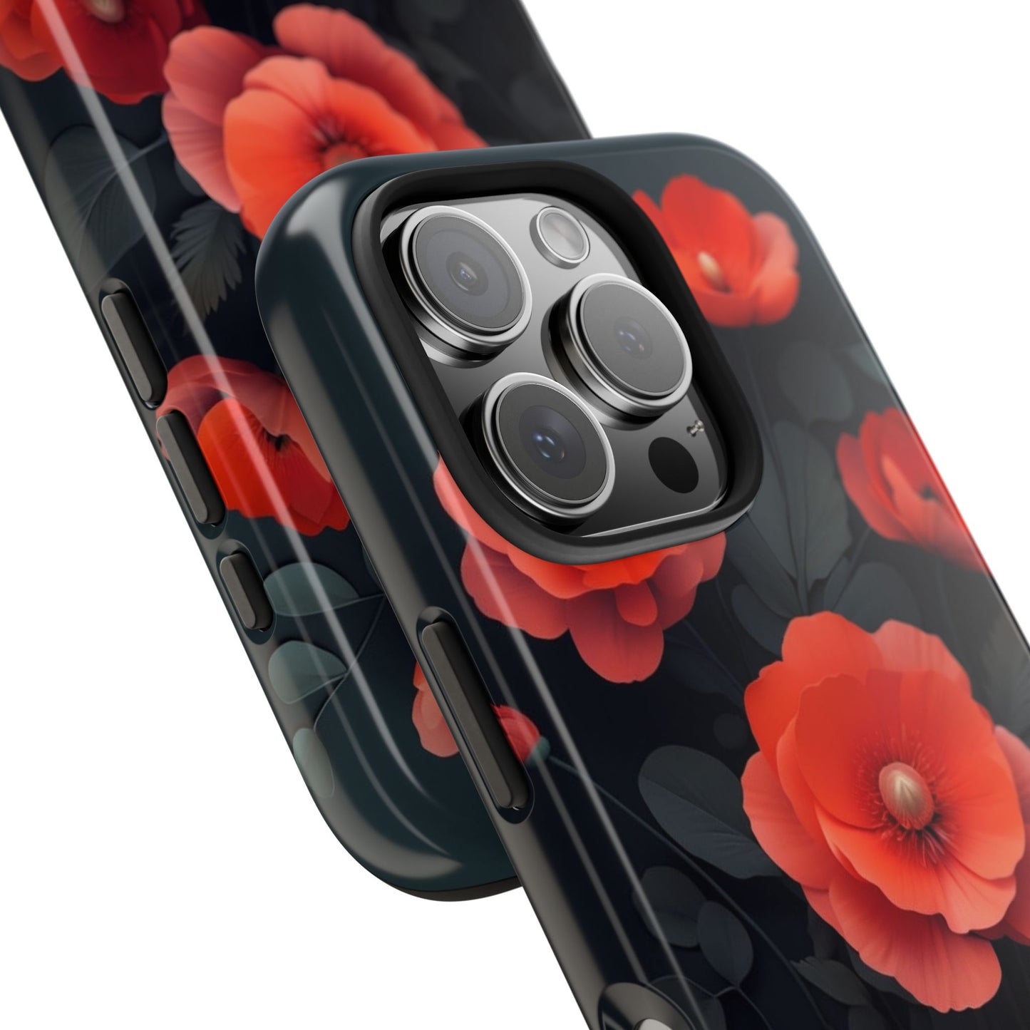 Vibrant Floral Tough Phone Case - Durable Protection with Gorgeous Red Poppies for iPhones & Androids πΊπ±