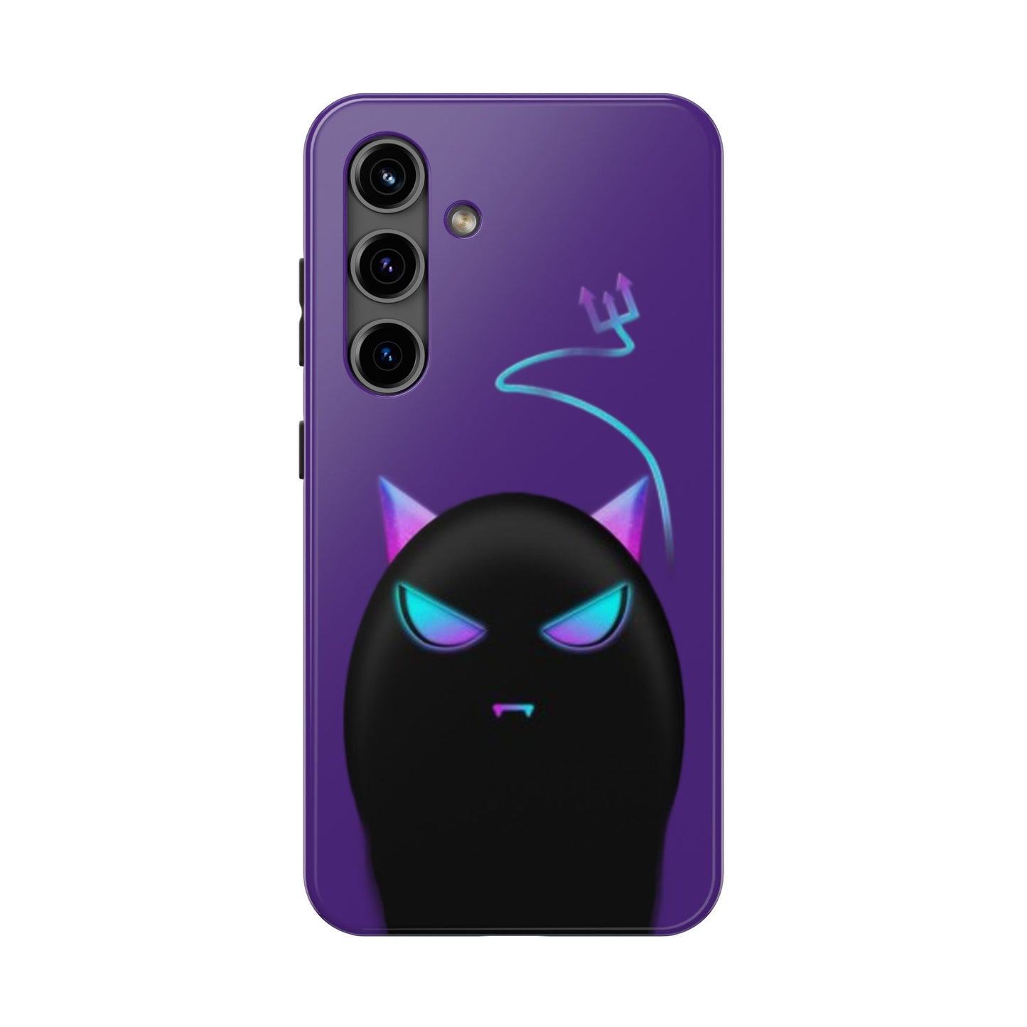 Demonic Cat Tough Phone Case - Cute & Edgy Phone Protection for Cat Lovers