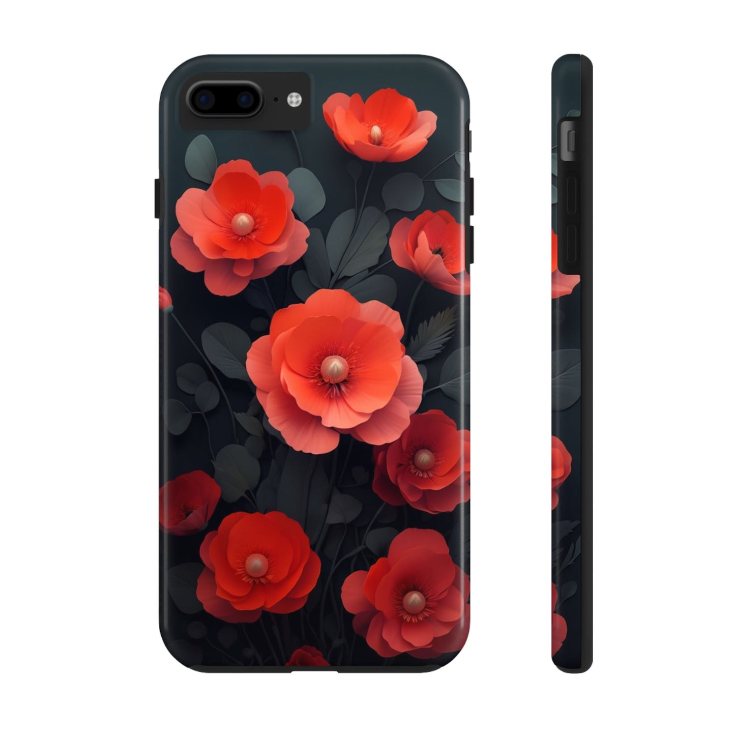 Vibrant Floral Tough Phone Case - Durable Protection with Gorgeous Red Poppies for iPhones & Androids πΊπ±