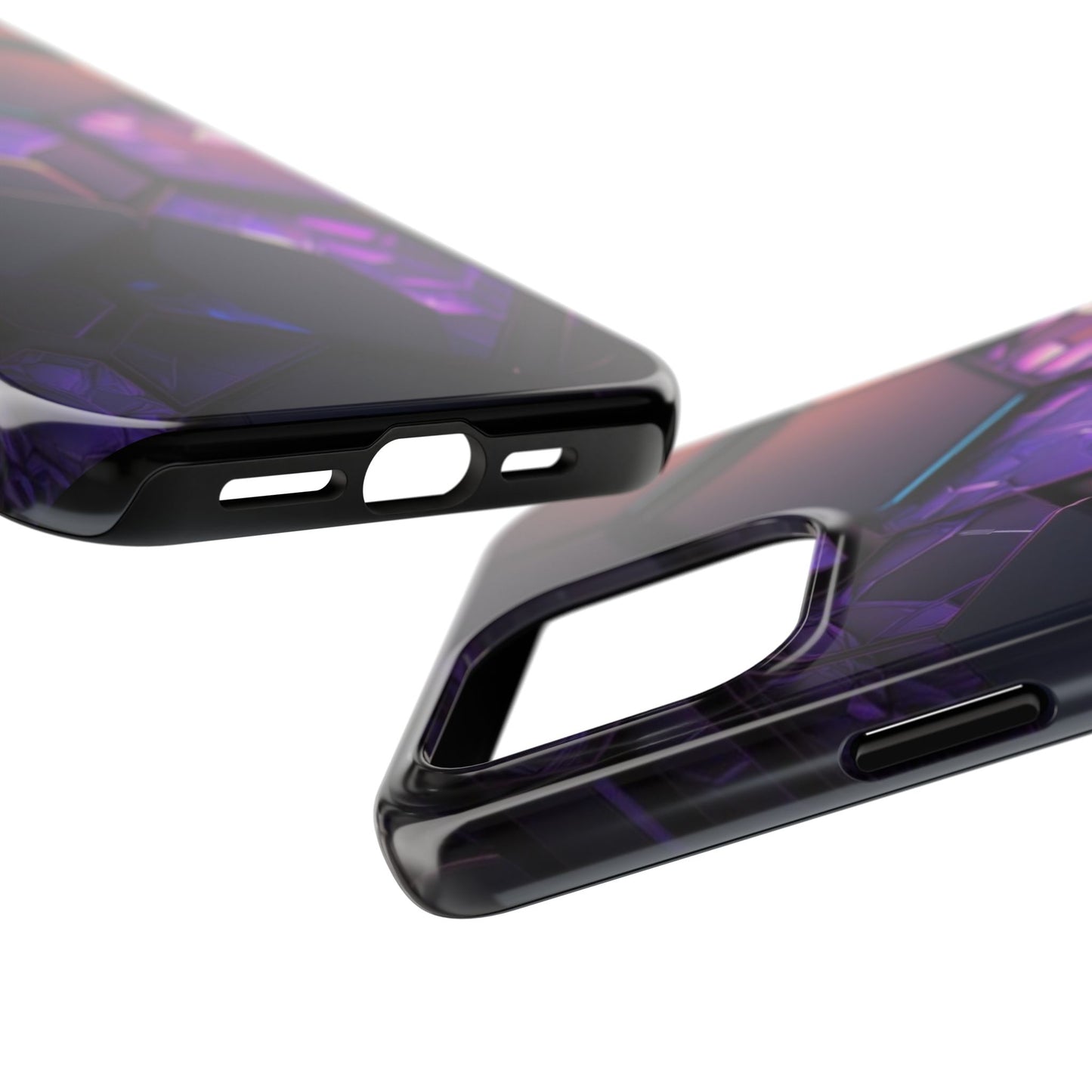 Hexagonal Tough Phone Case - Vibrant Protective Design for Tech Enthusiasts