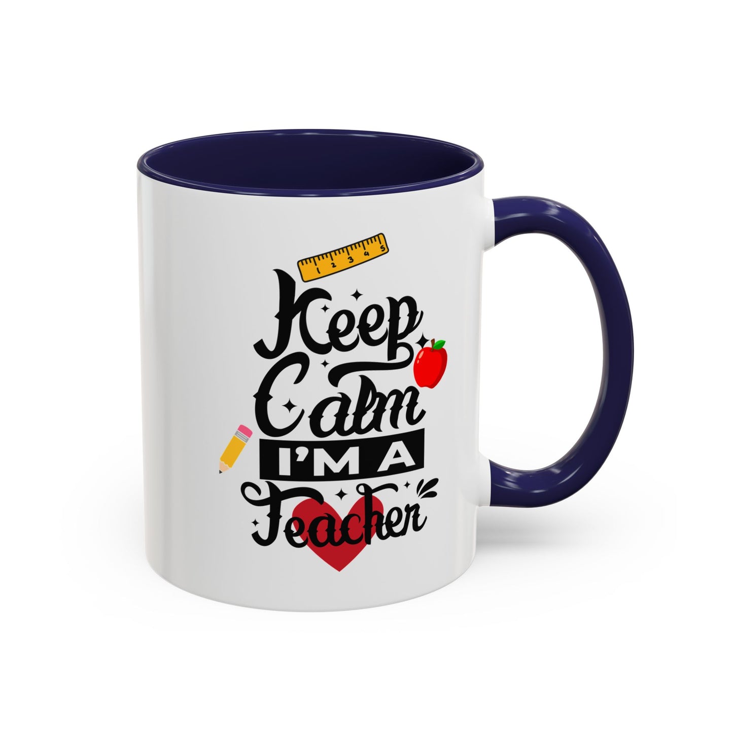 ☕ Teacher’s Keep Calm Coffee Mug – Fun & Motivational Gift for Teacher Appreciation Day 🍎✨