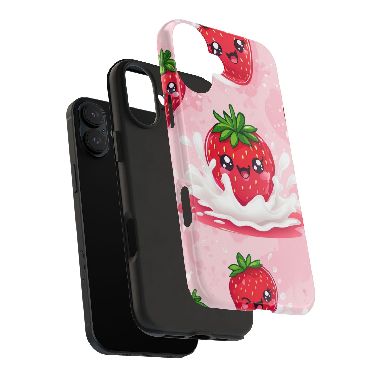 Kawaii Strawberry Tough Phone Case - Cute & Durable Protection
