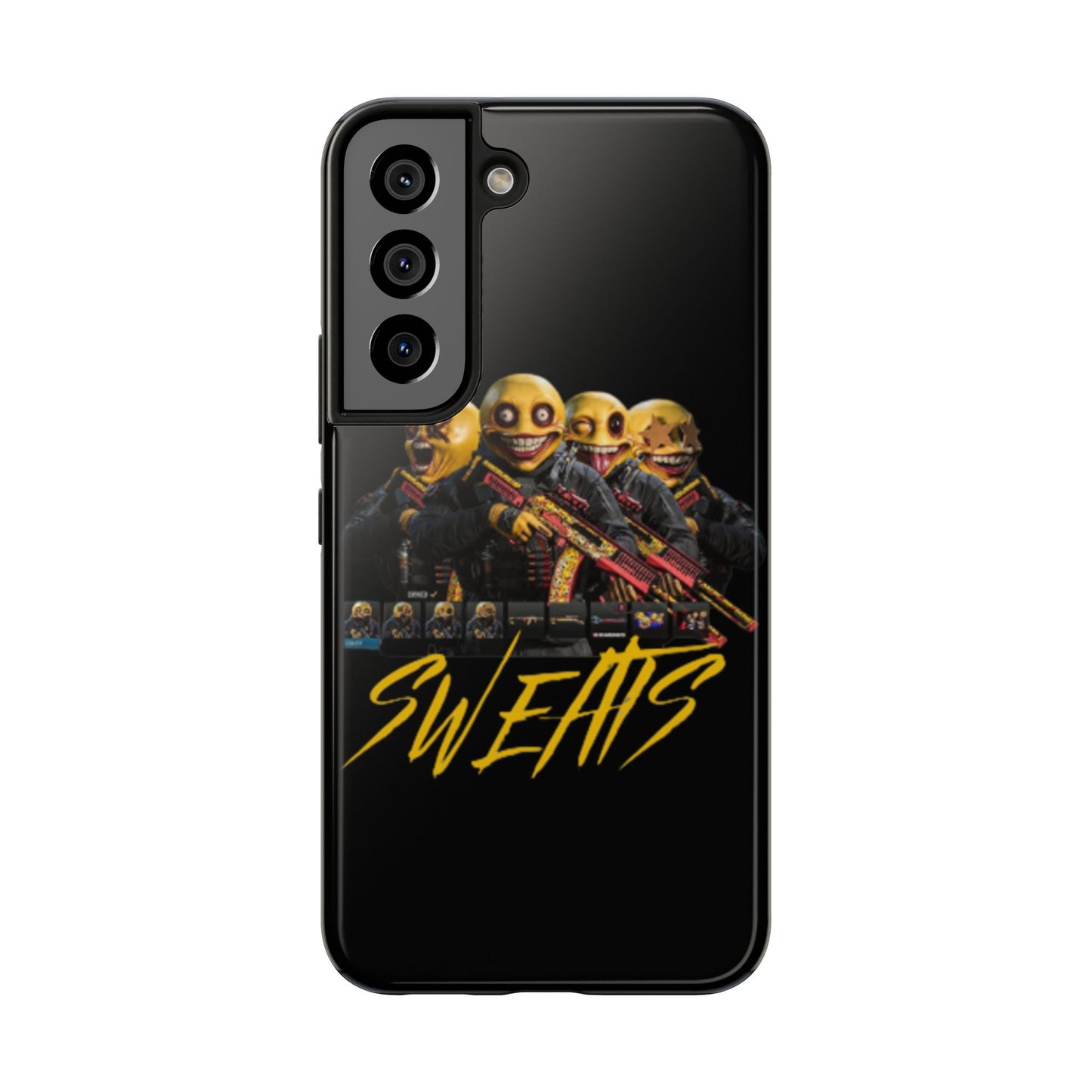 Tough Phone Cases - Bold 'SWEATS' Design for Gamers & Trendsetters