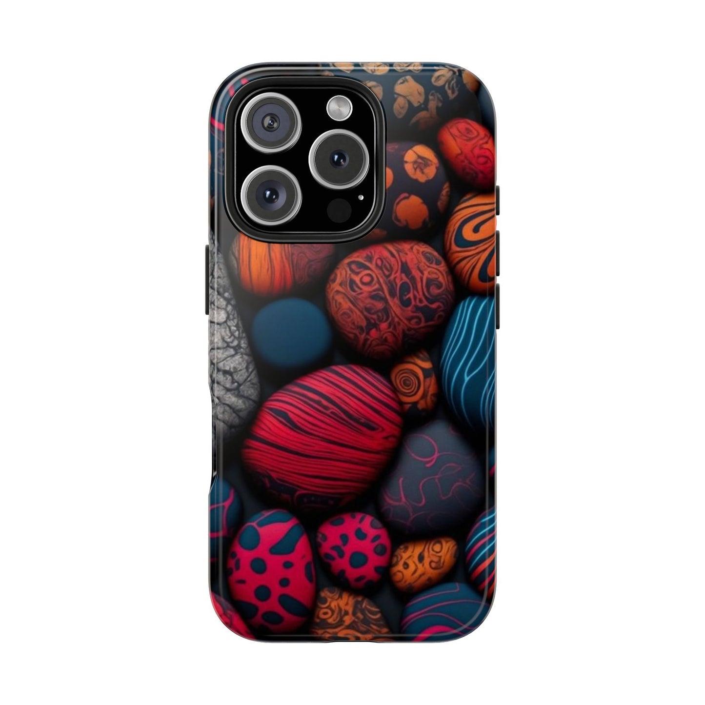 π₯ Vibrant Rock Pattern Tough Phone Case β Shockproof Protection for iPhones π±