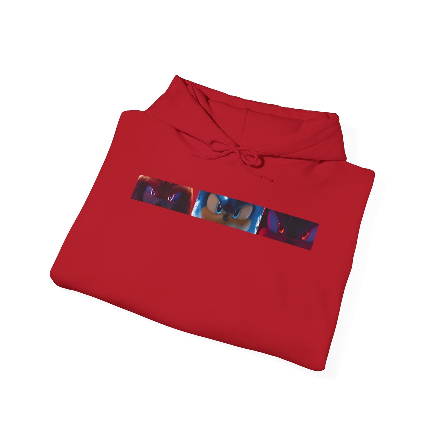 Electric Blue, Crimson Red & Obsidian Black Hoodies – Sonic, Knuckles & Shadow Gaming Sweatshirt with Drawstrings & Kangaroo Pocket