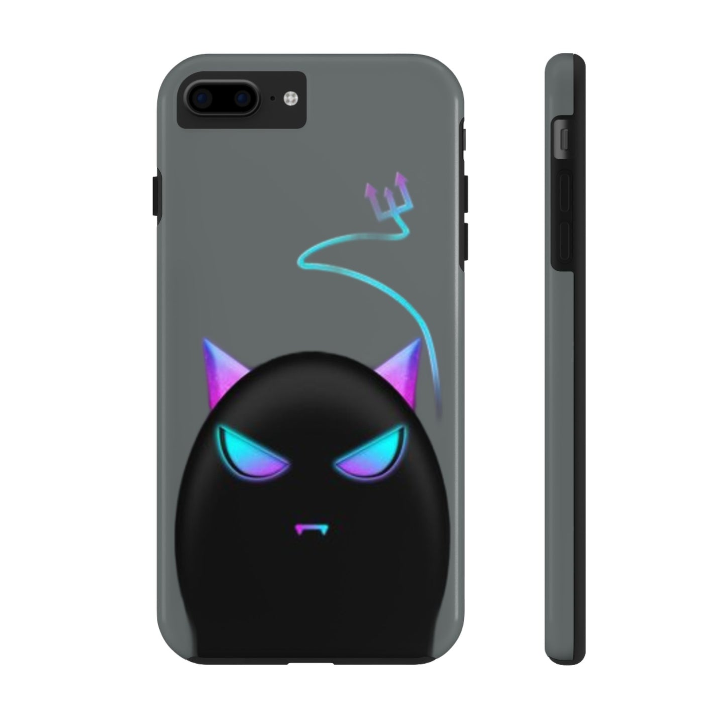 Demonic Cat Tough Phone Case - Cute & Edgy Phone Protection for Cat Lovers