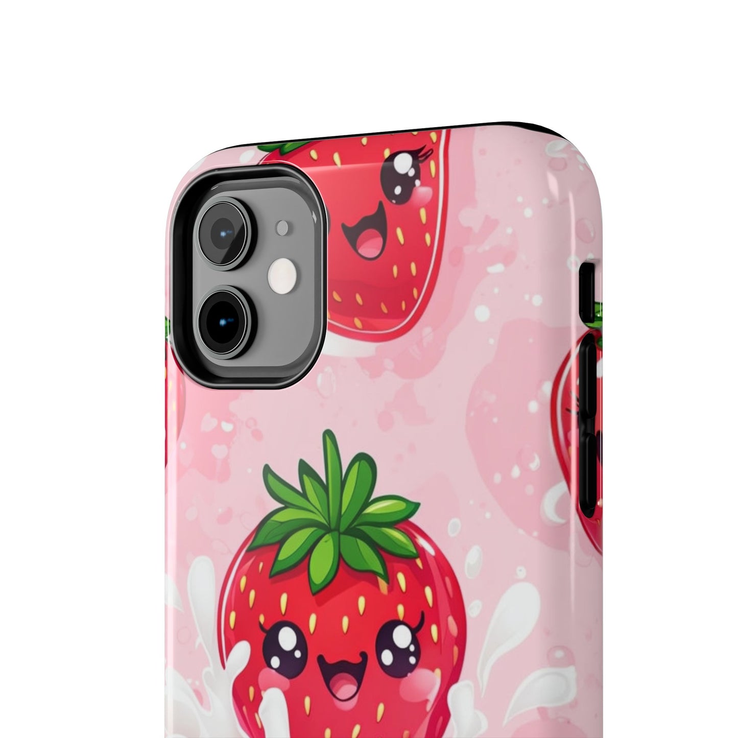 Kawaii Strawberry Tough Phone Case - Cute & Durable Protection