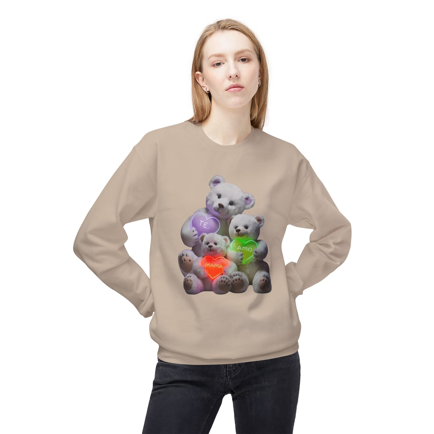 Cute Teddy Bears White Sweatshirt - Perfect Gift for Kids and Teens
