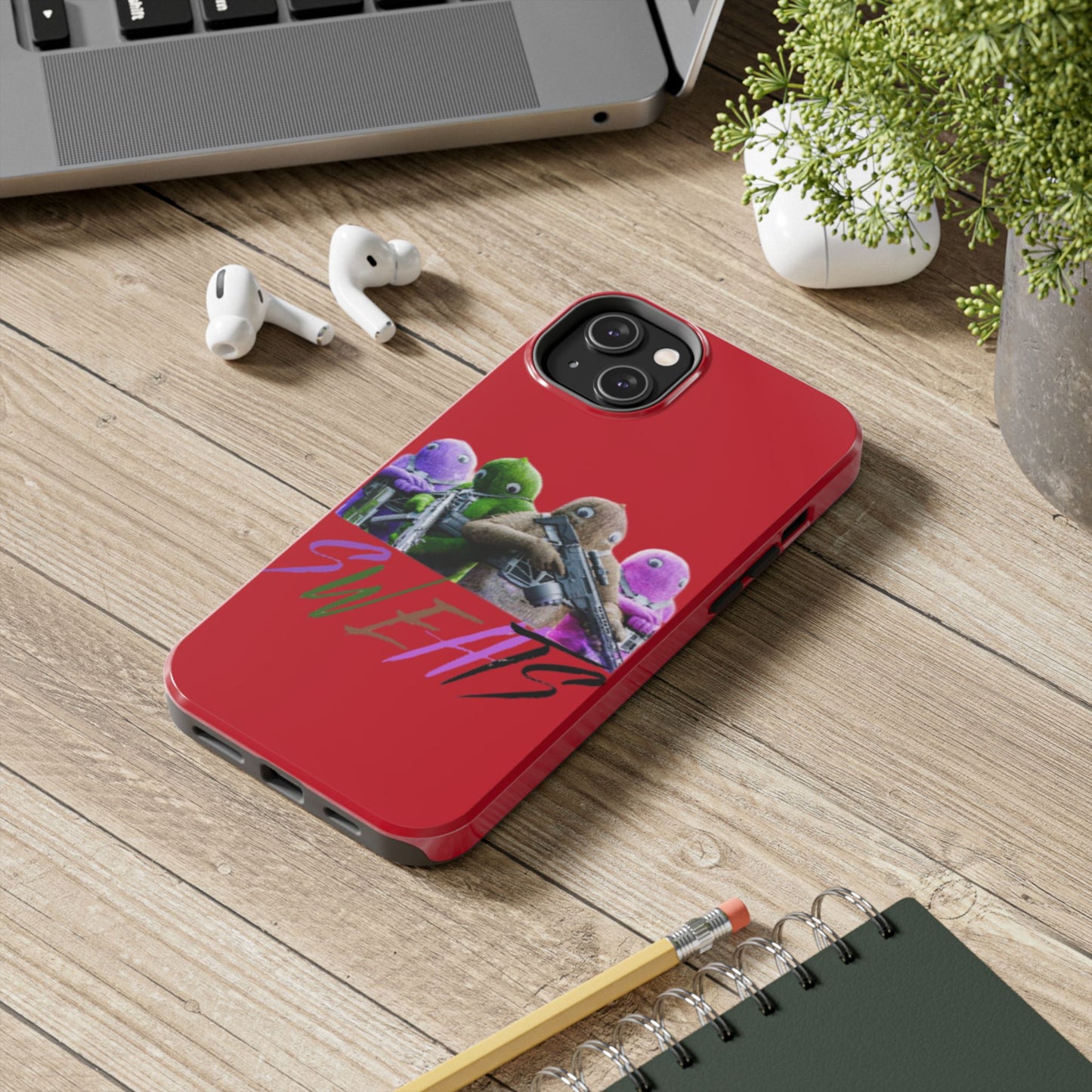 Cool Cartoon-Inspired Tough Phone Case - 'SWEATS'