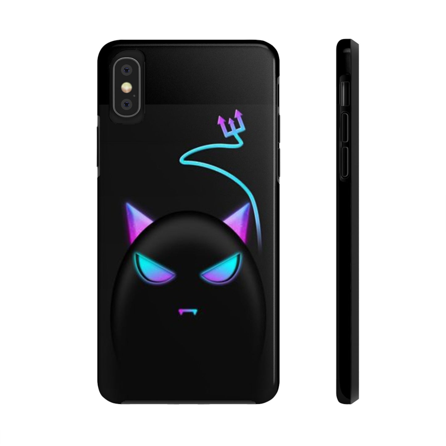 Demonic Cat Tough Phone Case - Cute & Edgy Phone Protection for Cat Lovers