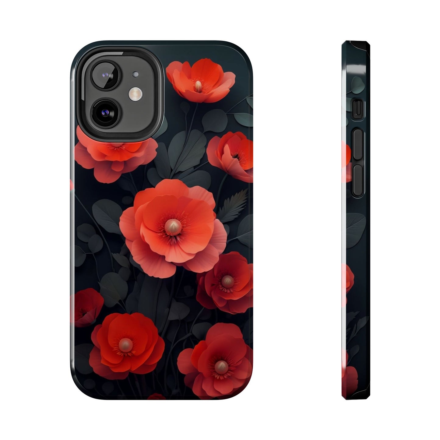Vibrant Floral Tough Phone Case - Durable Protection with Gorgeous Red Poppies for iPhones & Androids πΊπ±