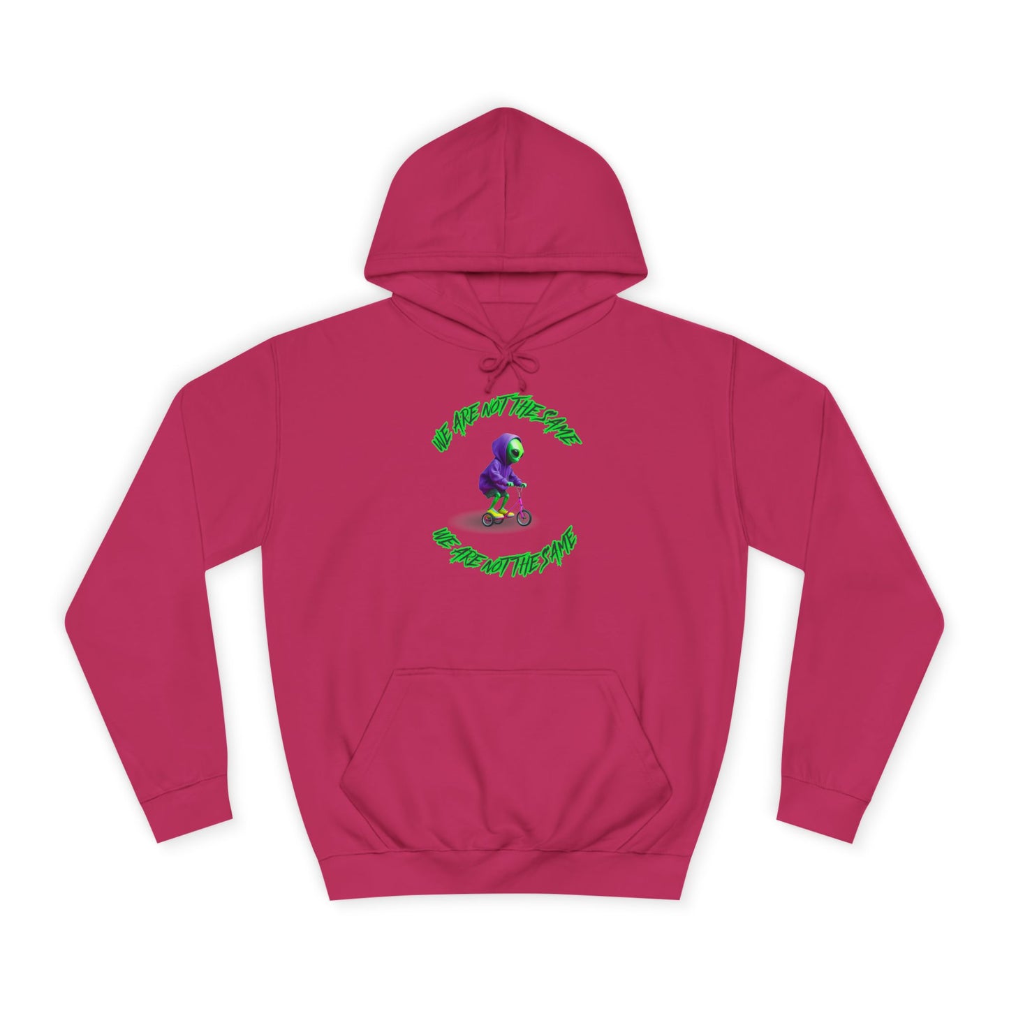 Cosmic Charcoal Hoodie for Men & Women – Alien "We Are Not The Same" Statement