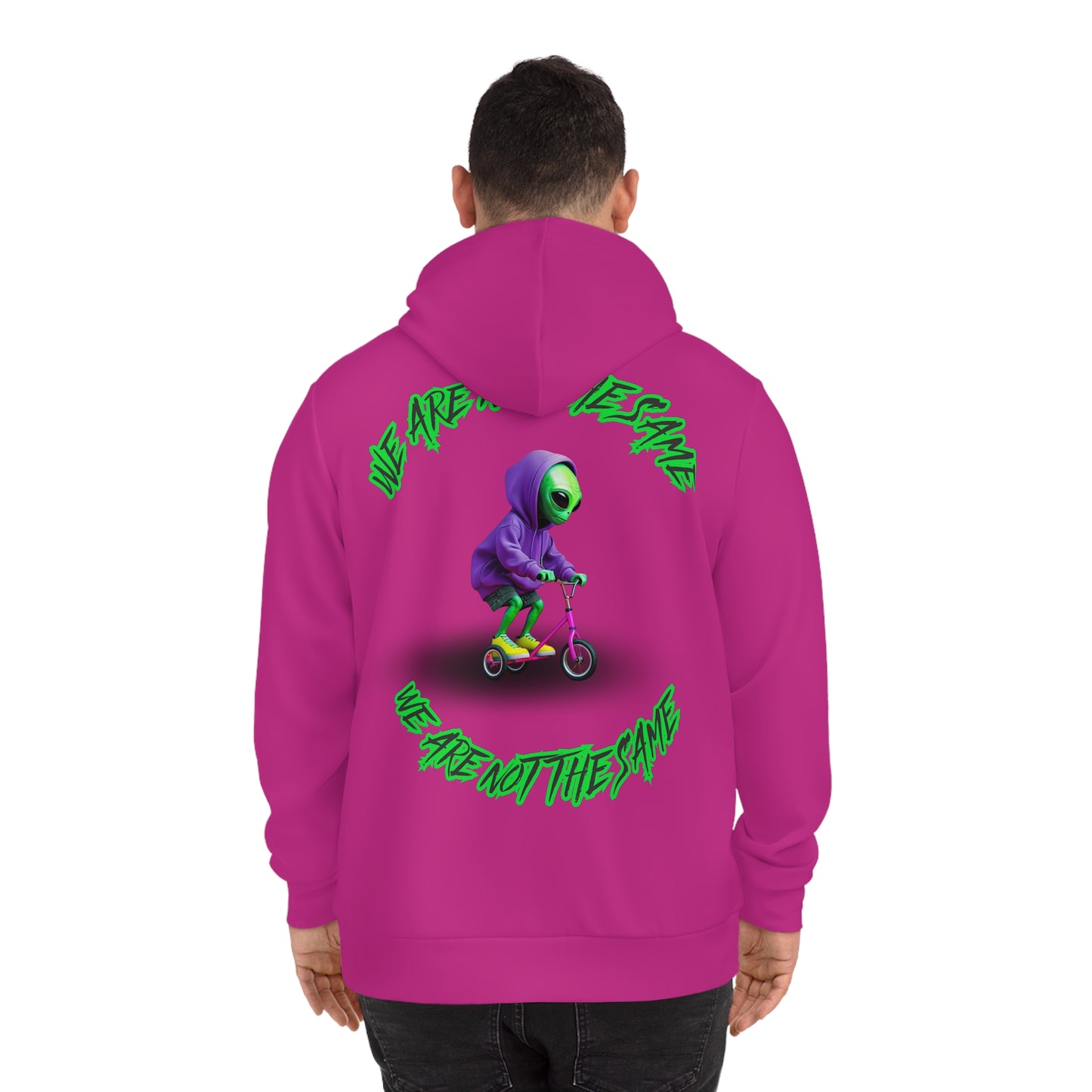 Blush Nova Pink Alien Jumper for Men & Women – "We Are Not The Same" Cosmic Streetwear