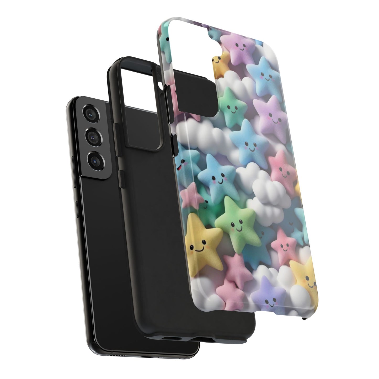 "Kawaii Starry Sky Phone Case – Tough & Durable Protection with Cute Cloud Design for iPhone & Android"