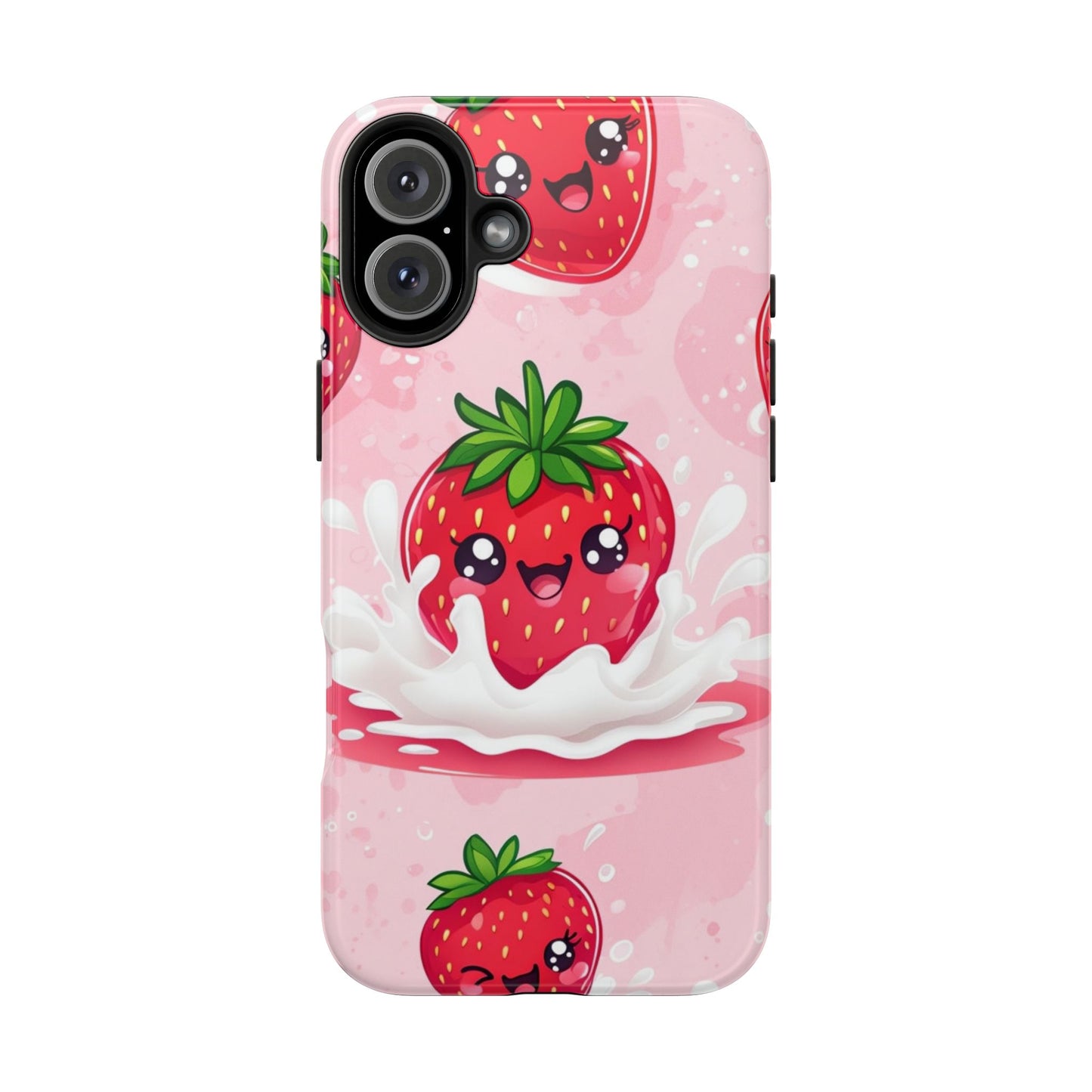 Kawaii Strawberry Tough Phone Case - Cute & Durable Protection