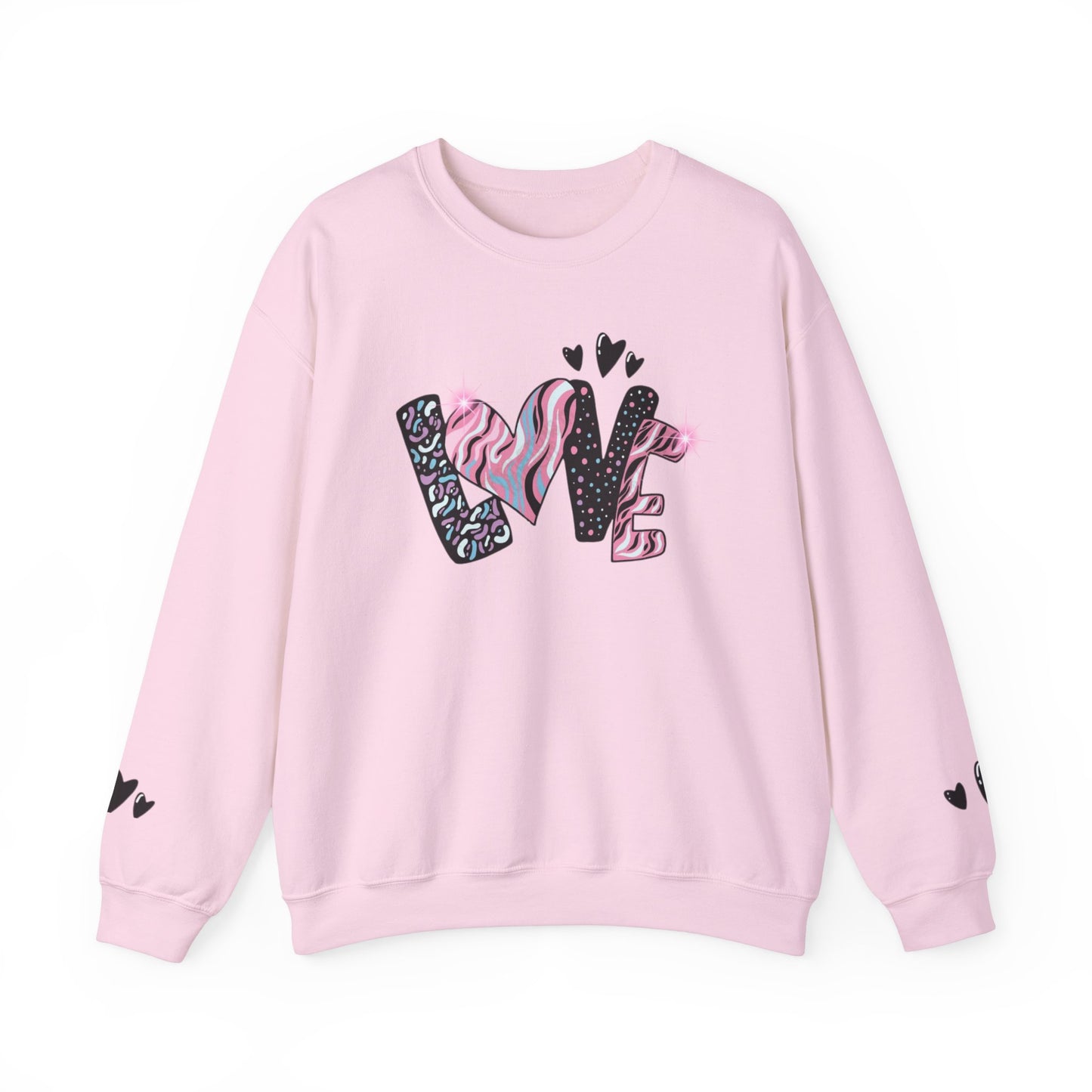Rosy Glow Pink Sweatshirt for Women – Everyday Cozy Heart Design Pullover
