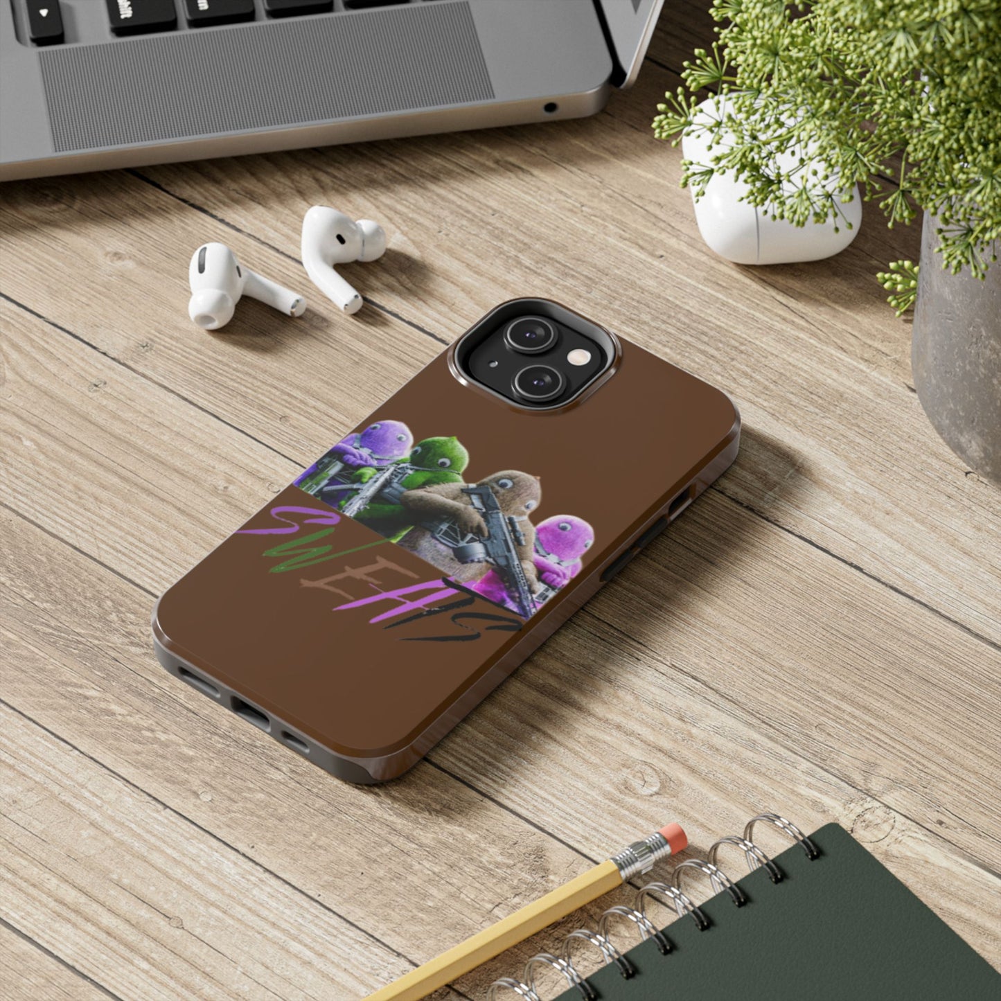 Cool Cartoon-Inspired Tough Phone Case - 'SWEATS'