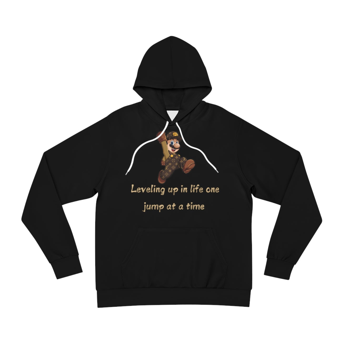Onyx Black Hoodie for Men & Women – "Level Up Every Day" Retro Gaming Wear